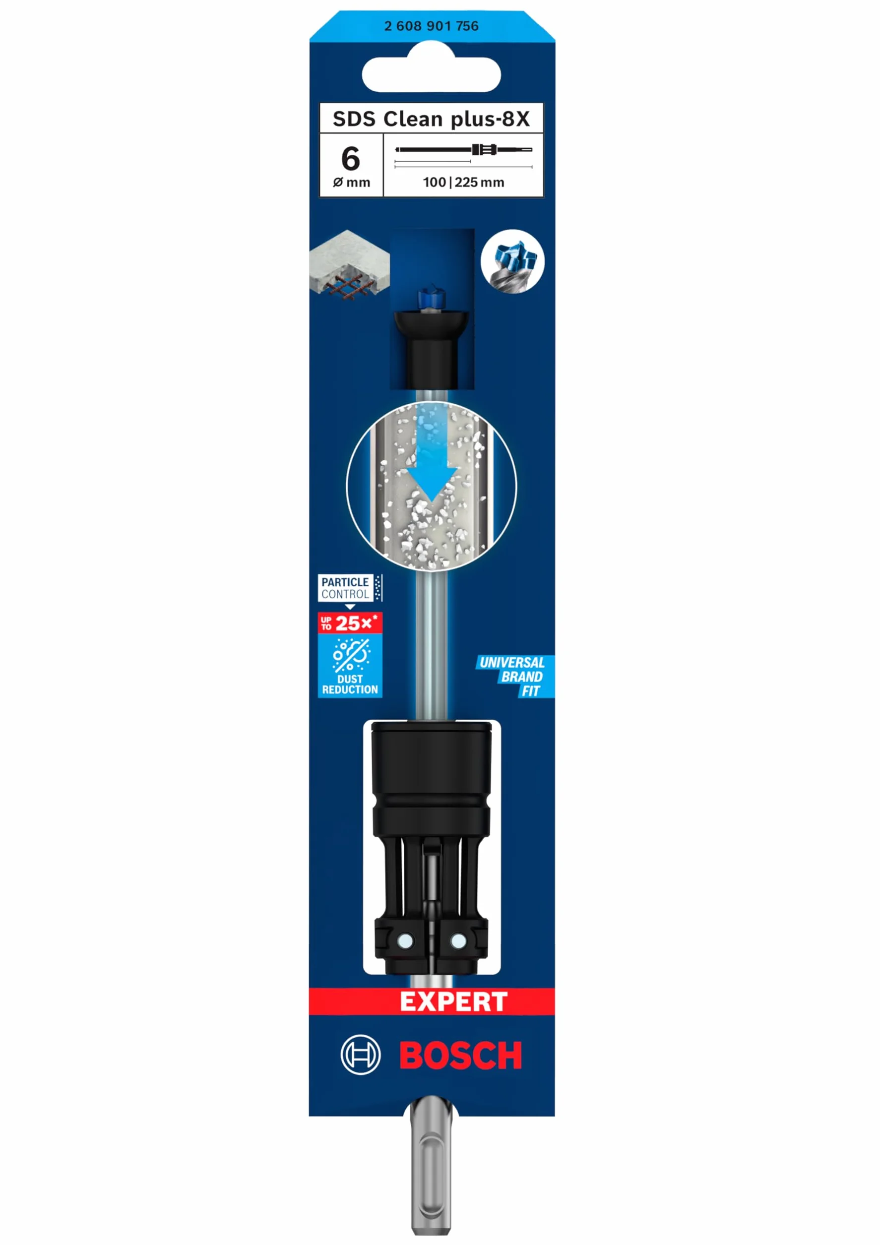 Bosch EXPERT SDS Clean plus 8X wiertło udarowe do instalacji Ø 6,00 mm