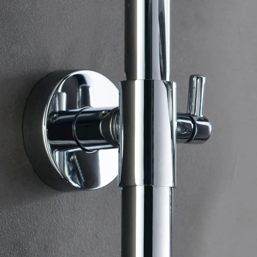 Kibath L455521 kolumna prysznicowa termostat okrągła armatura wylewka Plus, chrom błyszczący