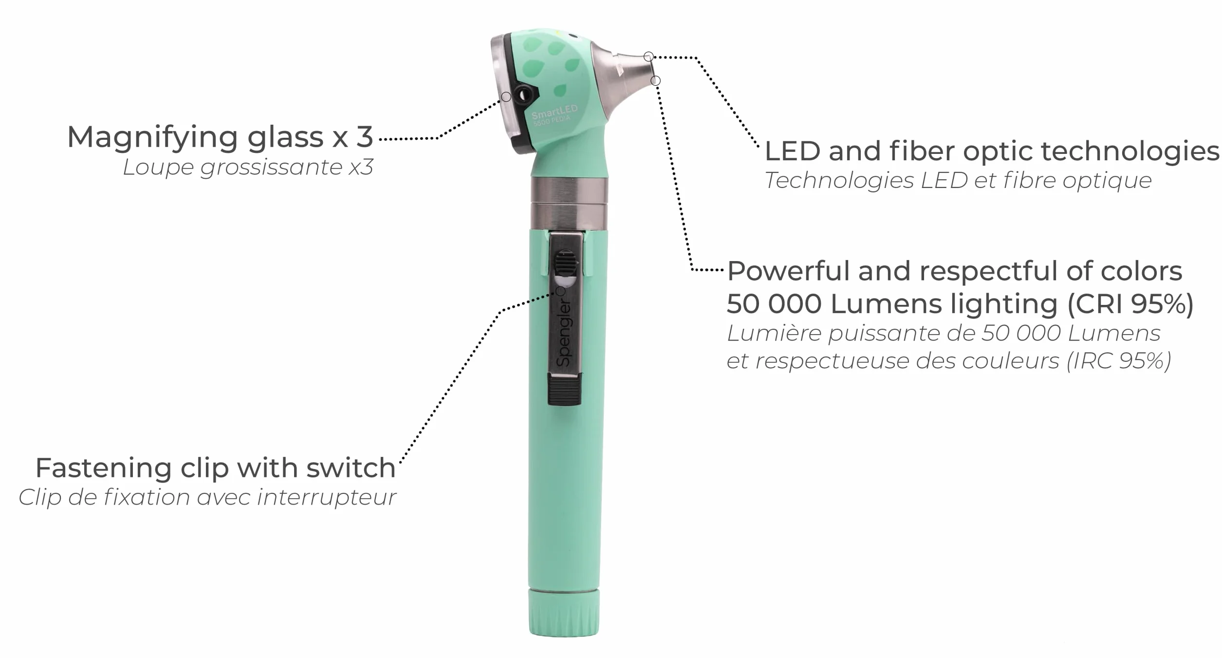 SPENGLER Smartled 5500 otoskop pediatryczny LED diagnostyka medyczna