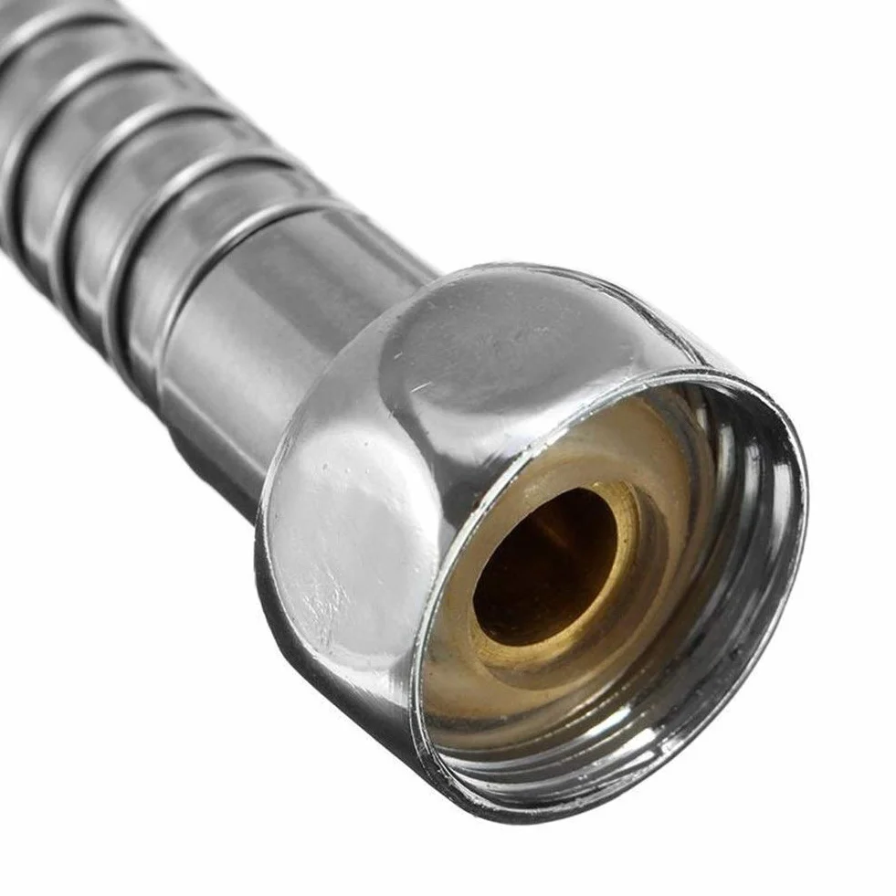 Wymiana węża prysznicowego, Wąż prysznicowy ze stali nierdzewnej Miękka rura prysznicowa Rura wodna do łazienki Kolor srebrny Zwykłe węże hydrauliczne Łatwa wymiana DIY