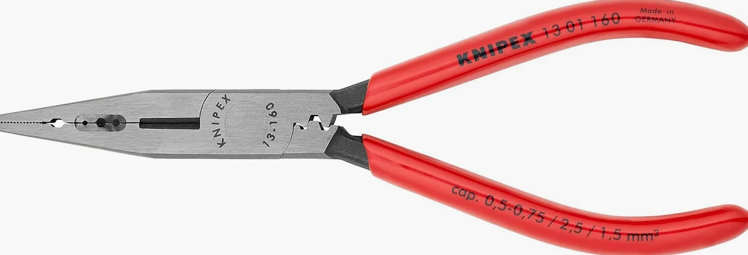 KNIPEX Szczypce wydłużone dla elektryków z tworzywa sztucznego, powlekane 160 mm, 13 01 160