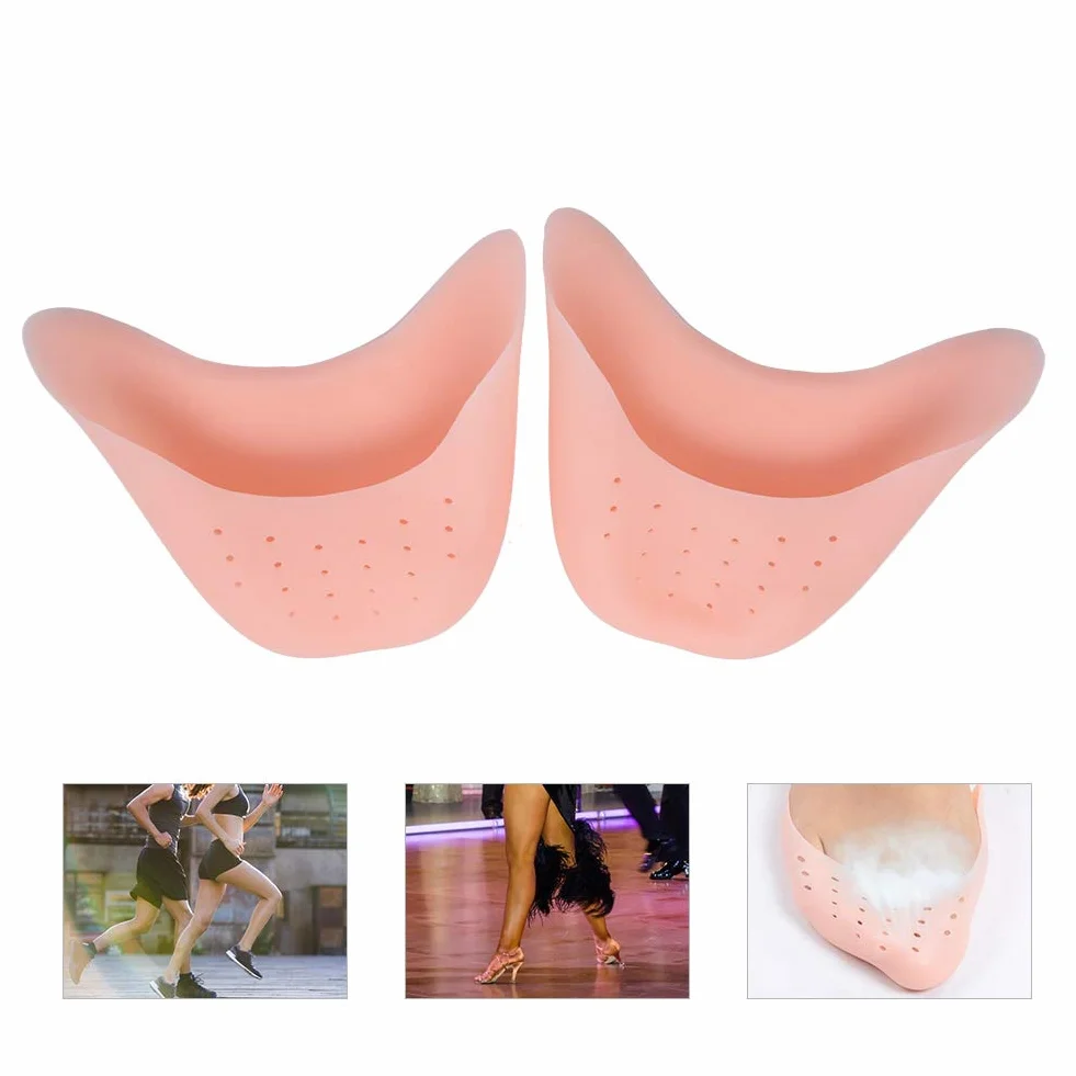 Ochraniacze na stopę Baletki, 1 Para Miękkie silikonowe Pointe Balet Taniec Dancing Shoes Toe Podkładki Protector pielęgnacja stóp Ballet Equipment (skóra Kolory)