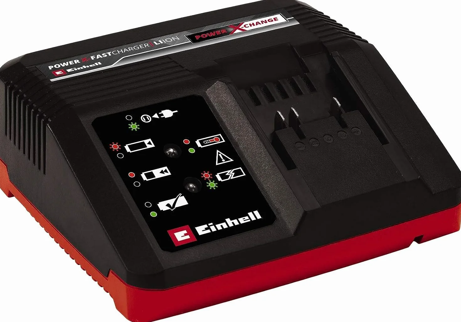 Oryginalna ładowarka Einhell Power X-Fastcharger 4A (litowo-jonowa, nadaje się do wszystkich akumulatorów Power X-Change, technologia szybkiego ładowania 4 A, monitorowanie akumulatora dla optymalnego
