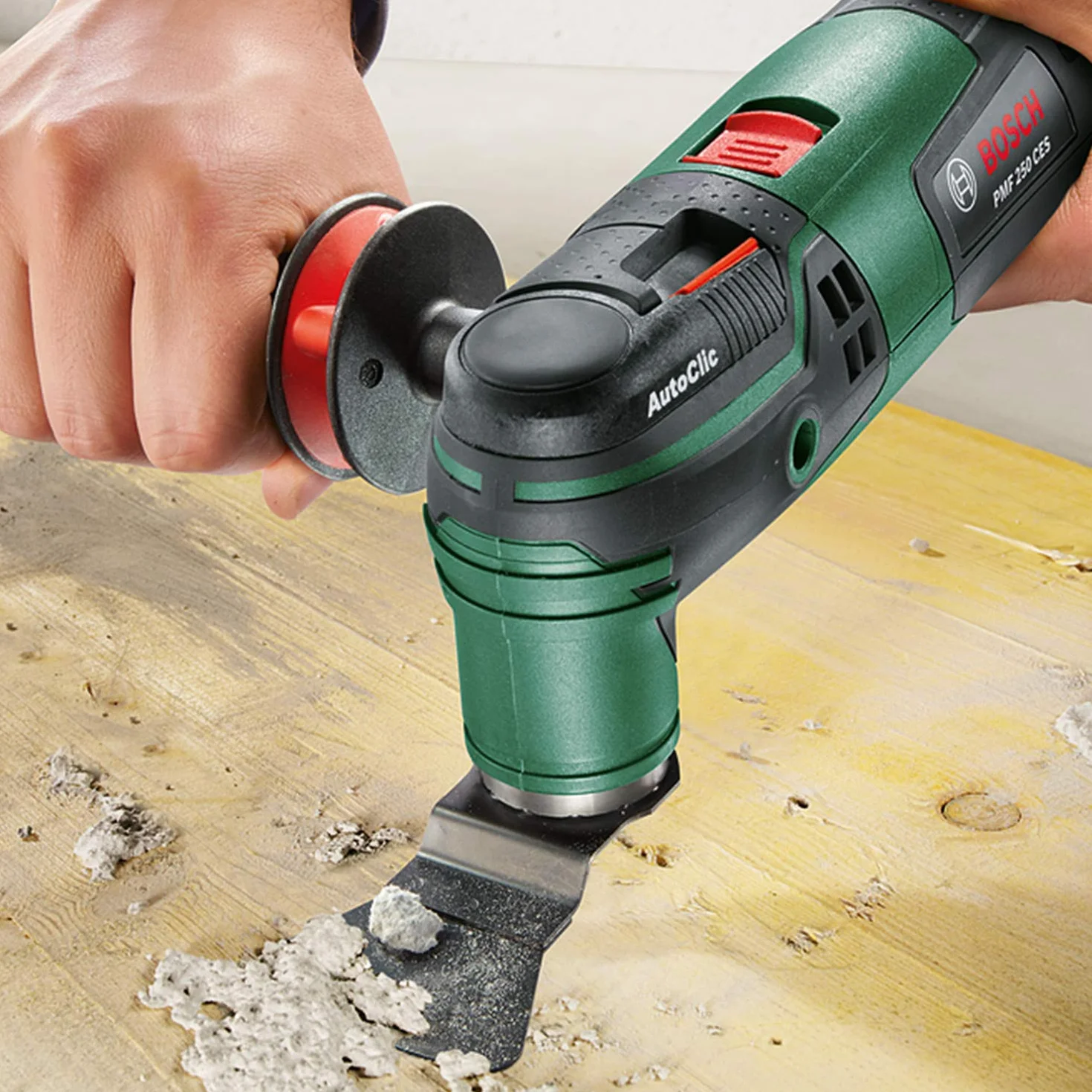Bosch Home and Garden Pmf 250 Ces Narzędzie Wielofunkcyjne Obrotowe, Zielony, S (39 x 34.3 x 12.1 cm)