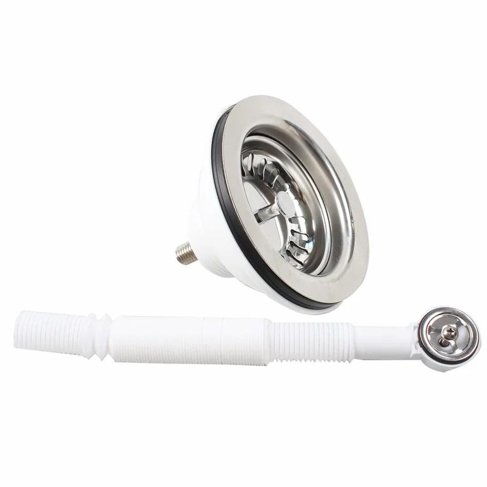 Talea 304 stal nierdzewna 5,5 cm długa śruba zlew kuchenny 114 mm miska typ odpływ sitko odpływowe z przelewem 2 typy przepływ XK186GE