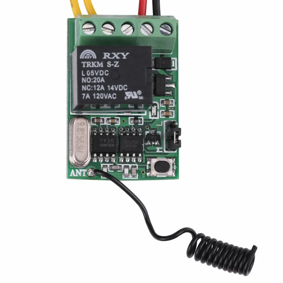 Relaisschalter, Fernschalter Set mit Fernbedienung DC 4V 5V 6V 7,4V 9V 12V Wireless Relais Fernbedienung Ein Schlüsselschalter Empfänger + Sender für Computer Mainframe