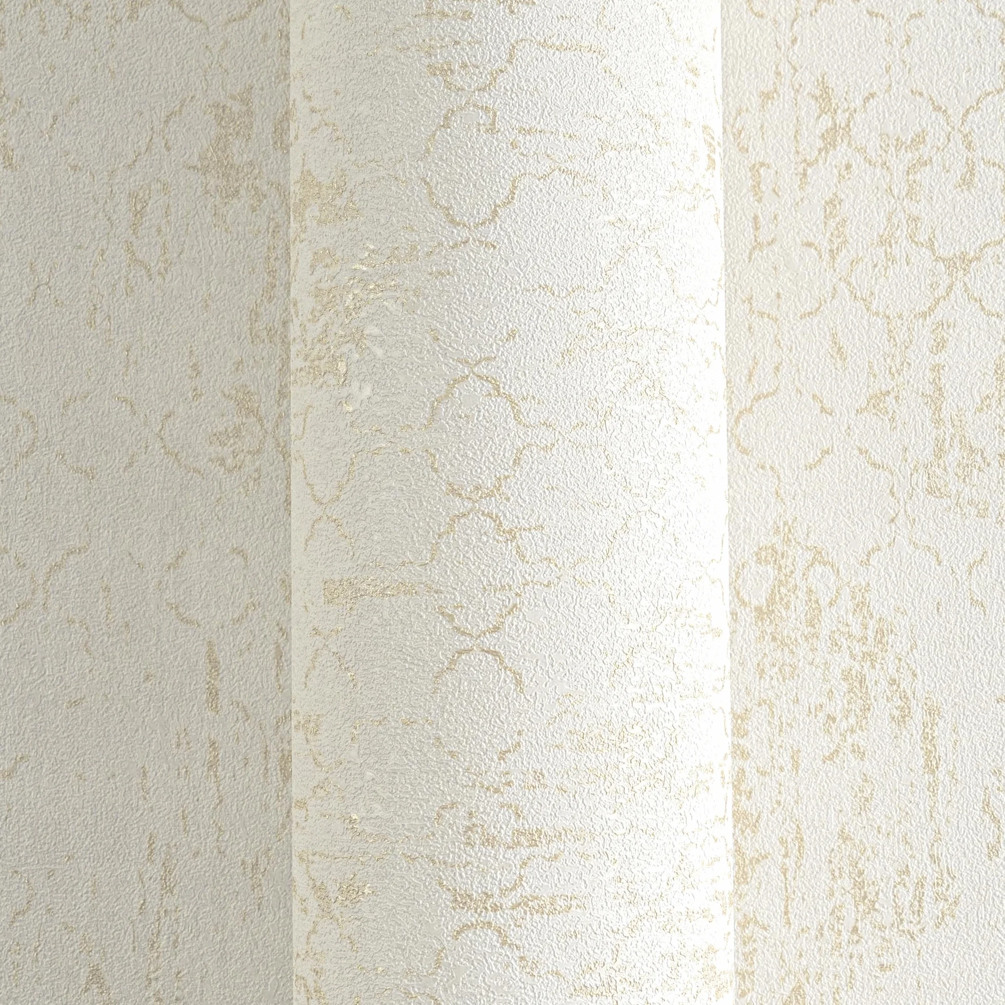 Livingwalls Hot Spots tapeta flizelinowa ornament 10,05 m x 0,53 m - kremowy, złoty, metaliczny - tapeta klasyczna - 786722