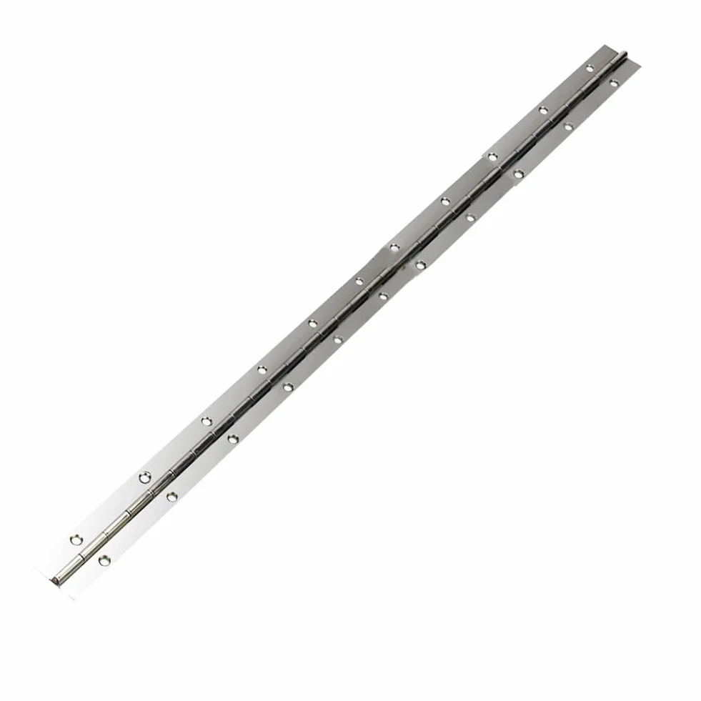 metalowy zawias fortepianowy, 600 x 38 x 1 mm, długi zawias ze stali nierdzewnej, otwierany pod kątem 270 stopni, wytrzymały zawias meblowy do fortepianu, szafek, drzwi, dużych okien, łodzi,