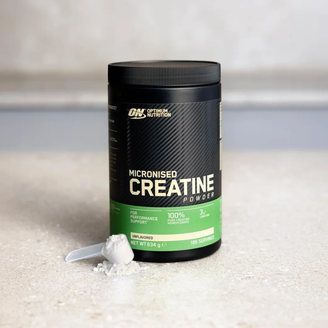 Optimum Nutrition Micronised Creatine Powder, 100% czystego monohydratu kreatyny w proszku dla wydolności i mocy mięśni, Bezsmakowy, 93 porcje, 317 g