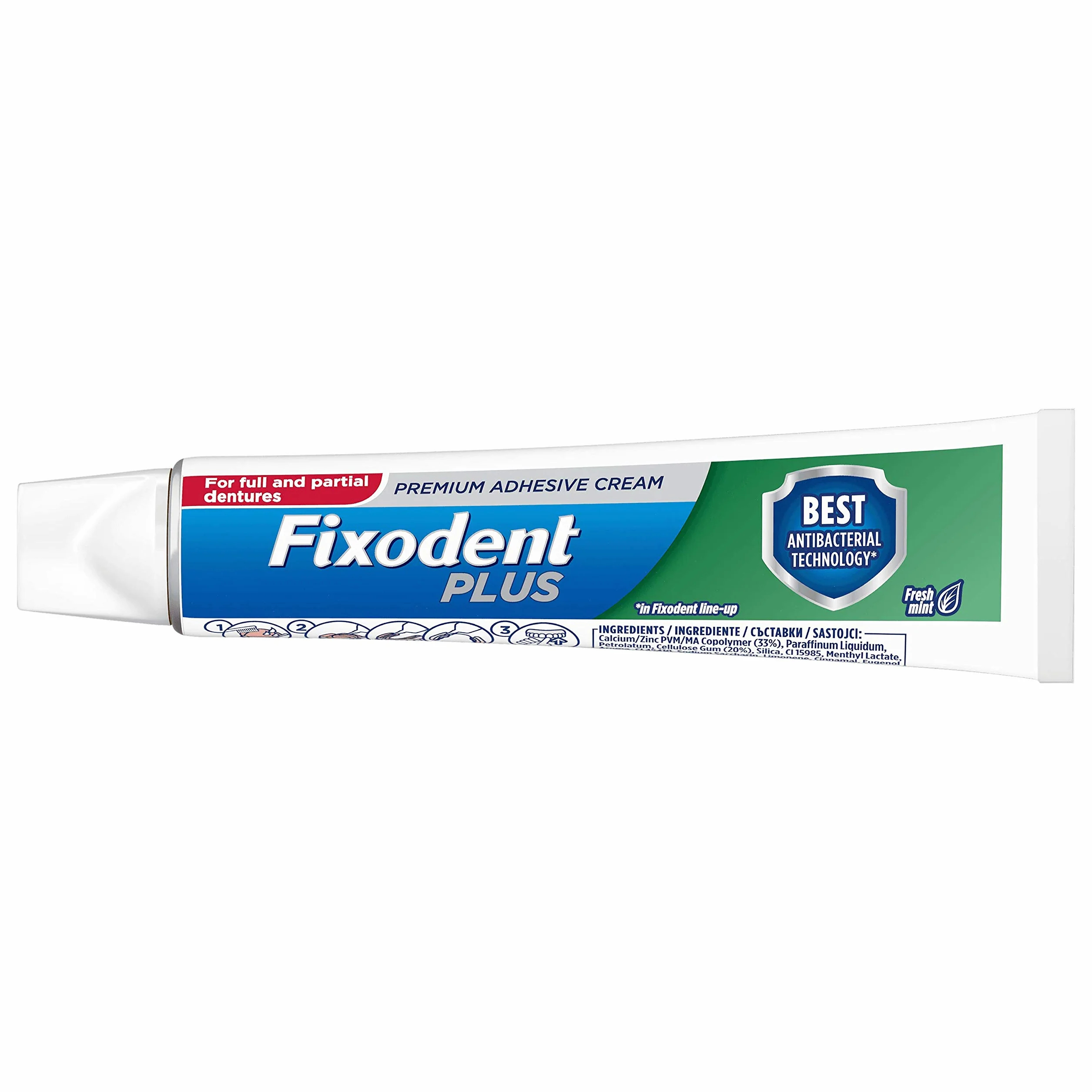 Fixodent Plus Antibacterial Technology klej do protez, 40 g