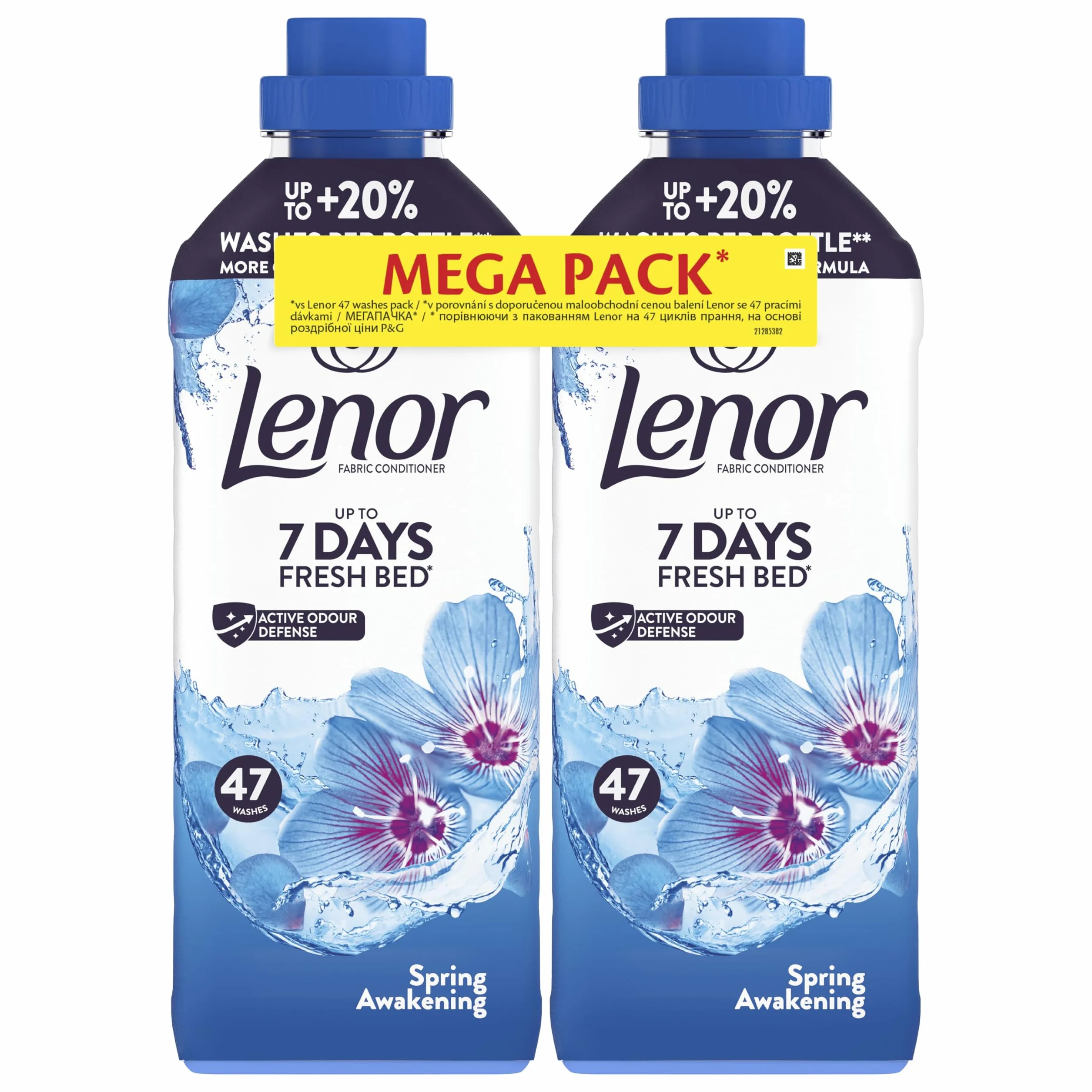 Lenor Płyn do płukania tkanin 94 prań, Spring Awakening, Świeża pościel nawet przez 7 dni