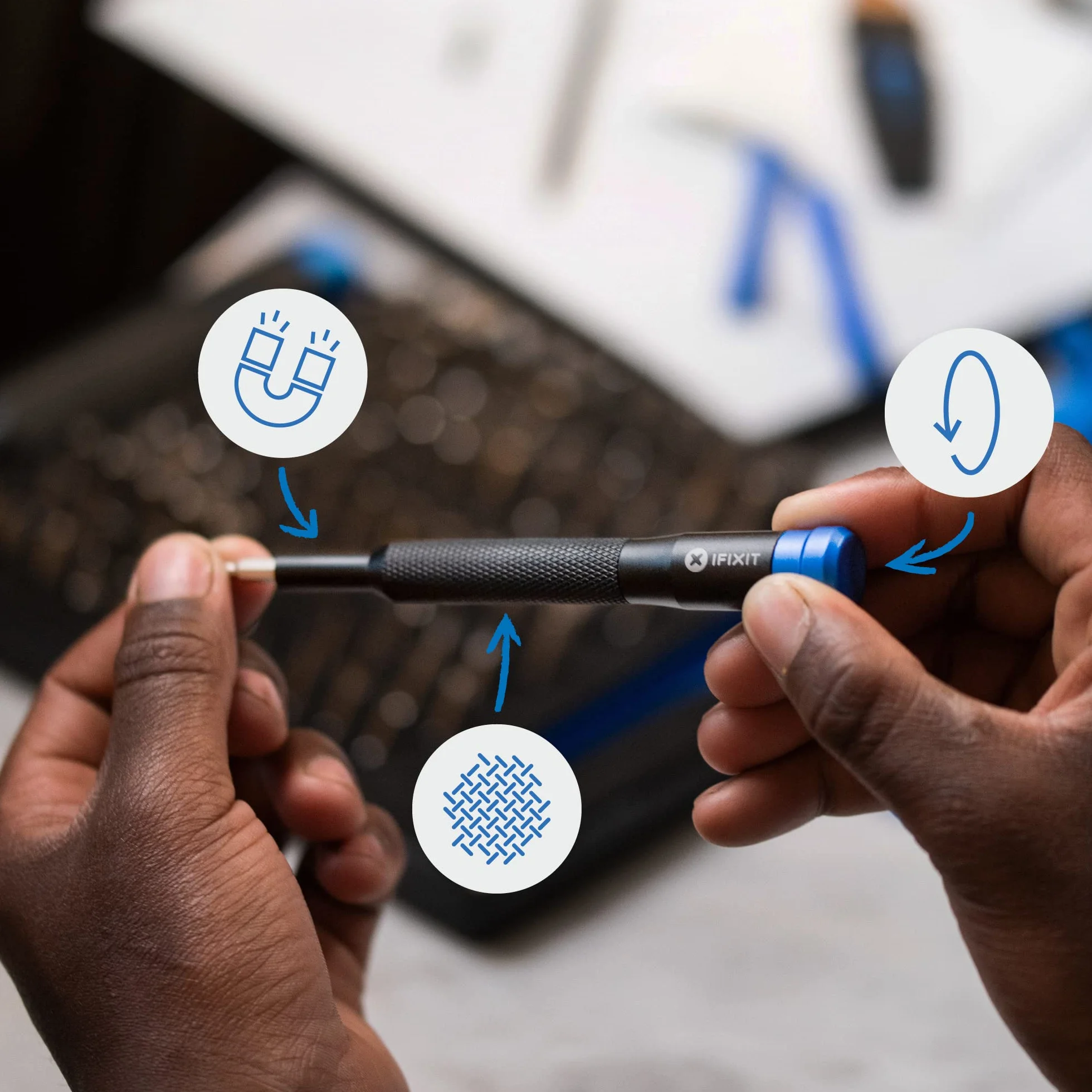 Zestaw wkrętaków Mako iFixit – 64 precyzyjne bity do naprawy elektroniki
