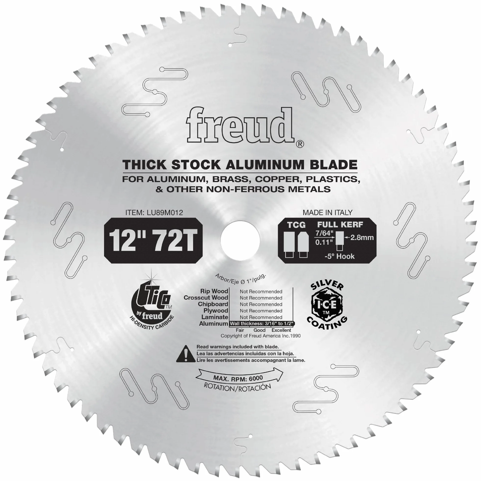 Freud LU89M012 30 cm 86 zębów TCG tarcza do cięcia metalu nieżelaznego z altaną 2,5 cm