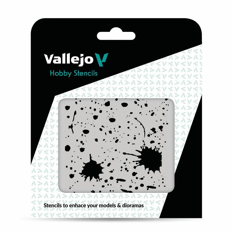 ST-TX003 Splashes & Stains 125 x 125 mm Texture Effects Airbrush Stencil