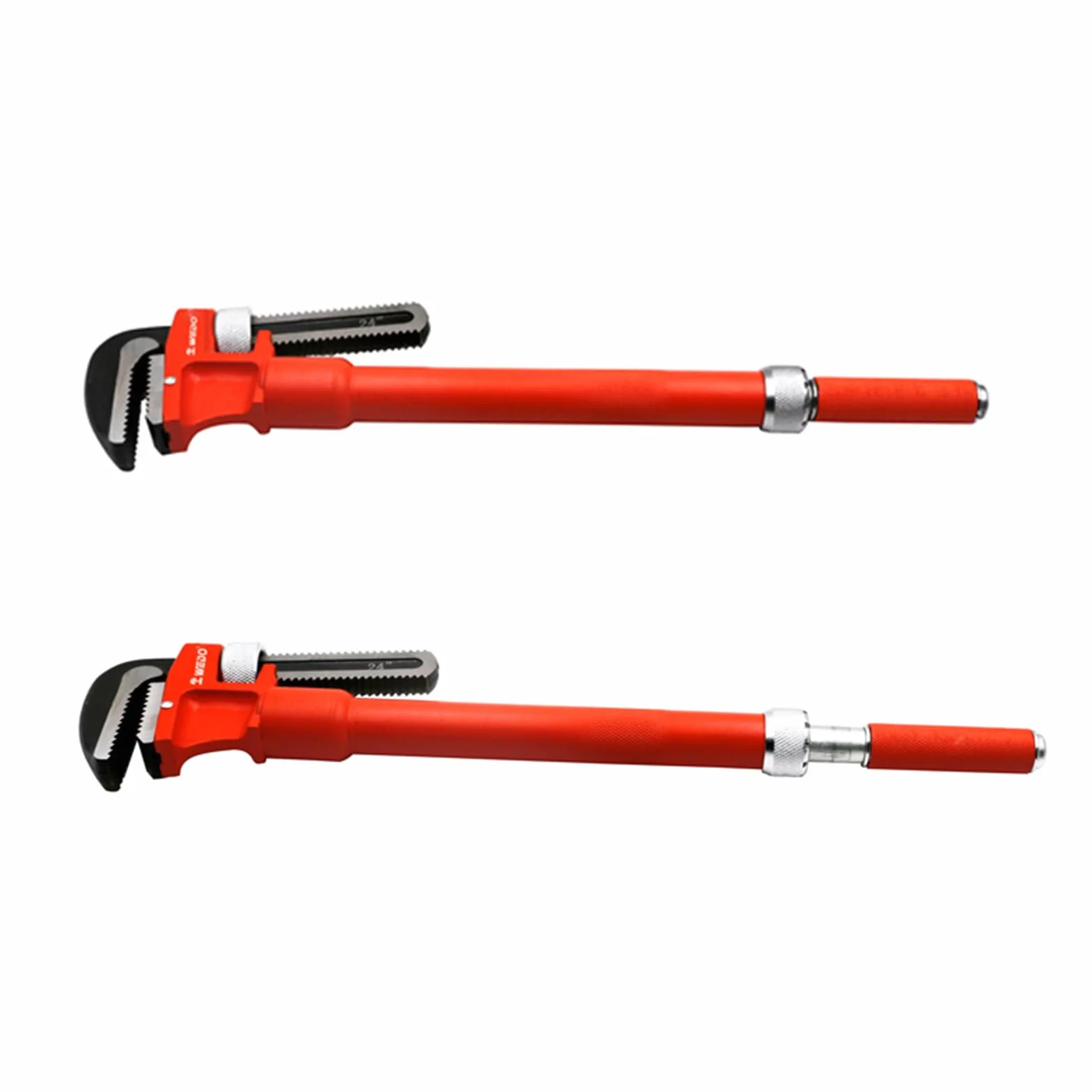 WEDO Klucz do rur, 61 cm klucz do rur o dużej wytrzymałości, regulowany klucz hydrauliczny z wysuwanym uchwytem, regulowany prosty klucz do rur, pojemność szczęk 95 mm