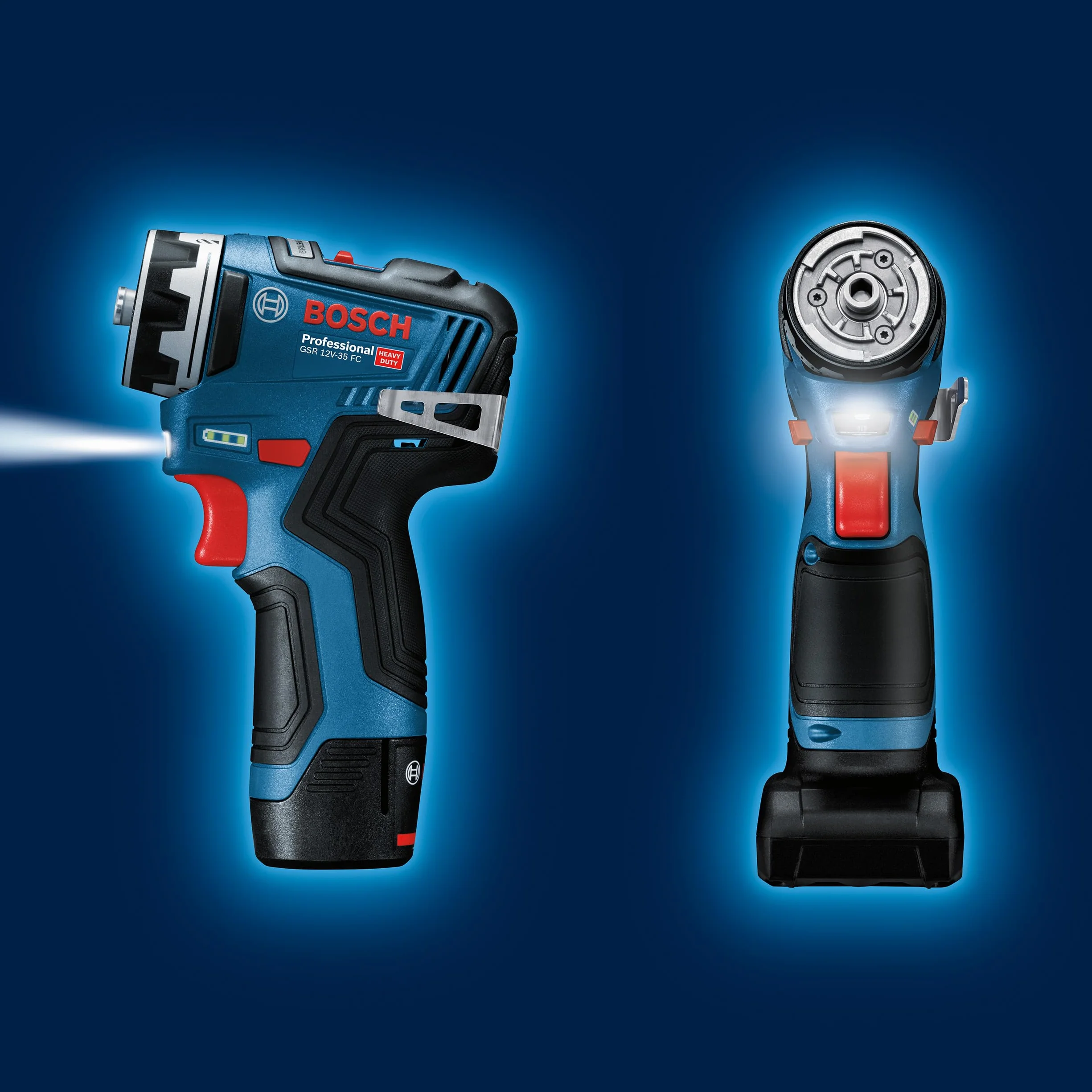 Bosch Professional system 12V: akumulatorowa wiertarko-wkrętarka GSR 12V-35 FC (bez akumulatorów i ładowarki, opakowanie kartonowe)