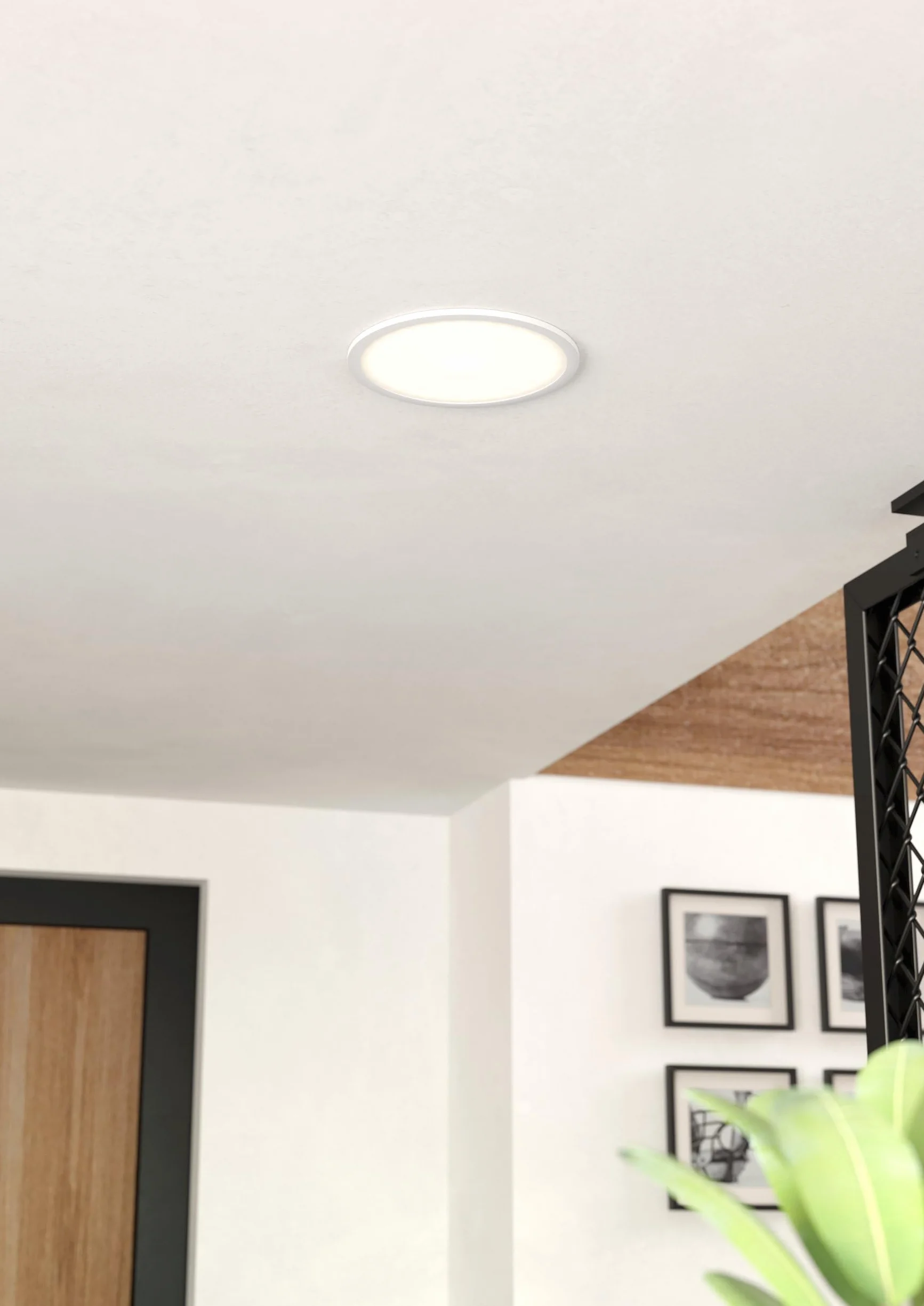 EGLO LED reflektor wpuszczany Fueva Flex Ø 22,5 cm aluminium biały neutralna biel