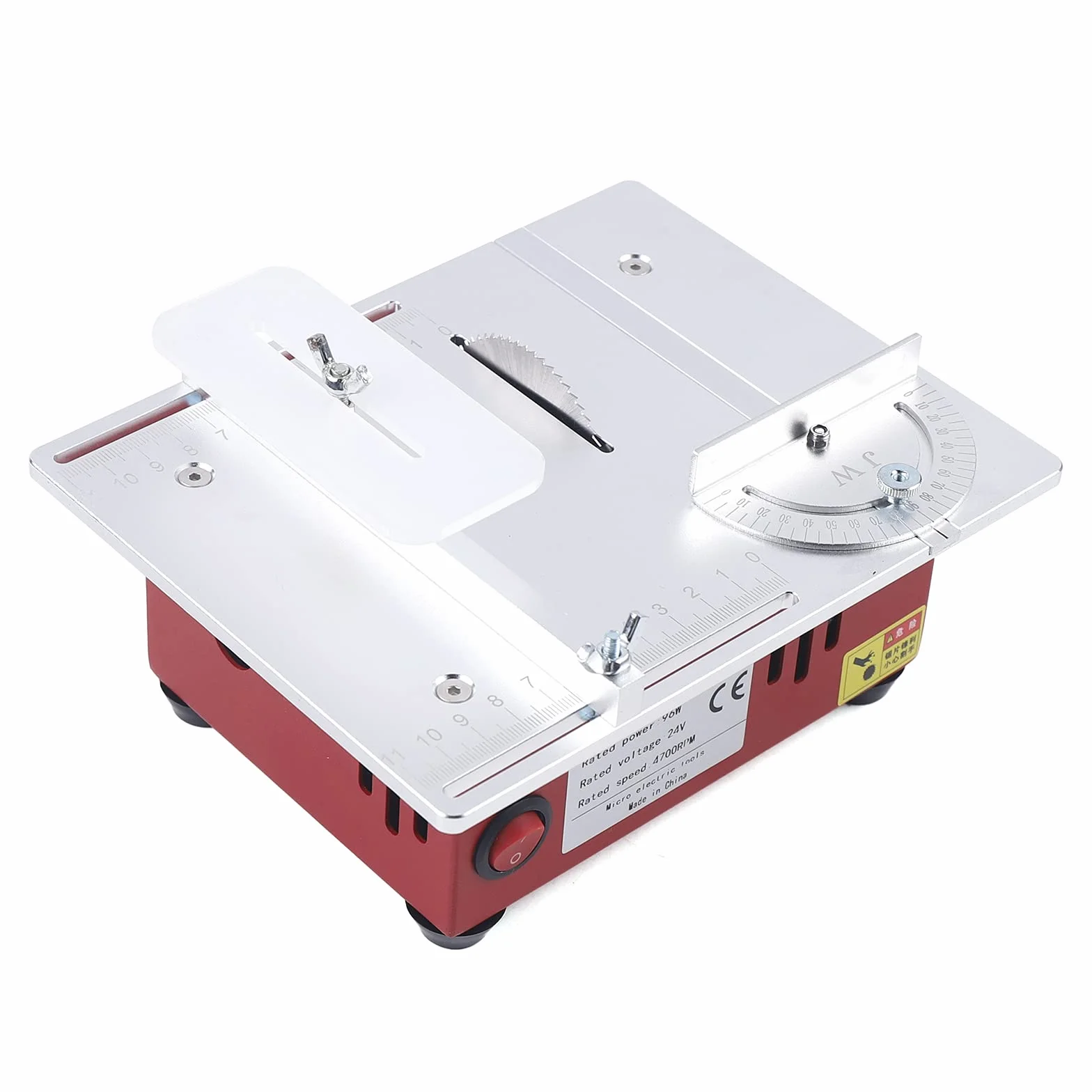 Stołowa pilarka tarczowa, elektryczna mini piła stołowa, 220 V, 9200-9500 obr./min, odkurzacz z własnym wyposażeniem