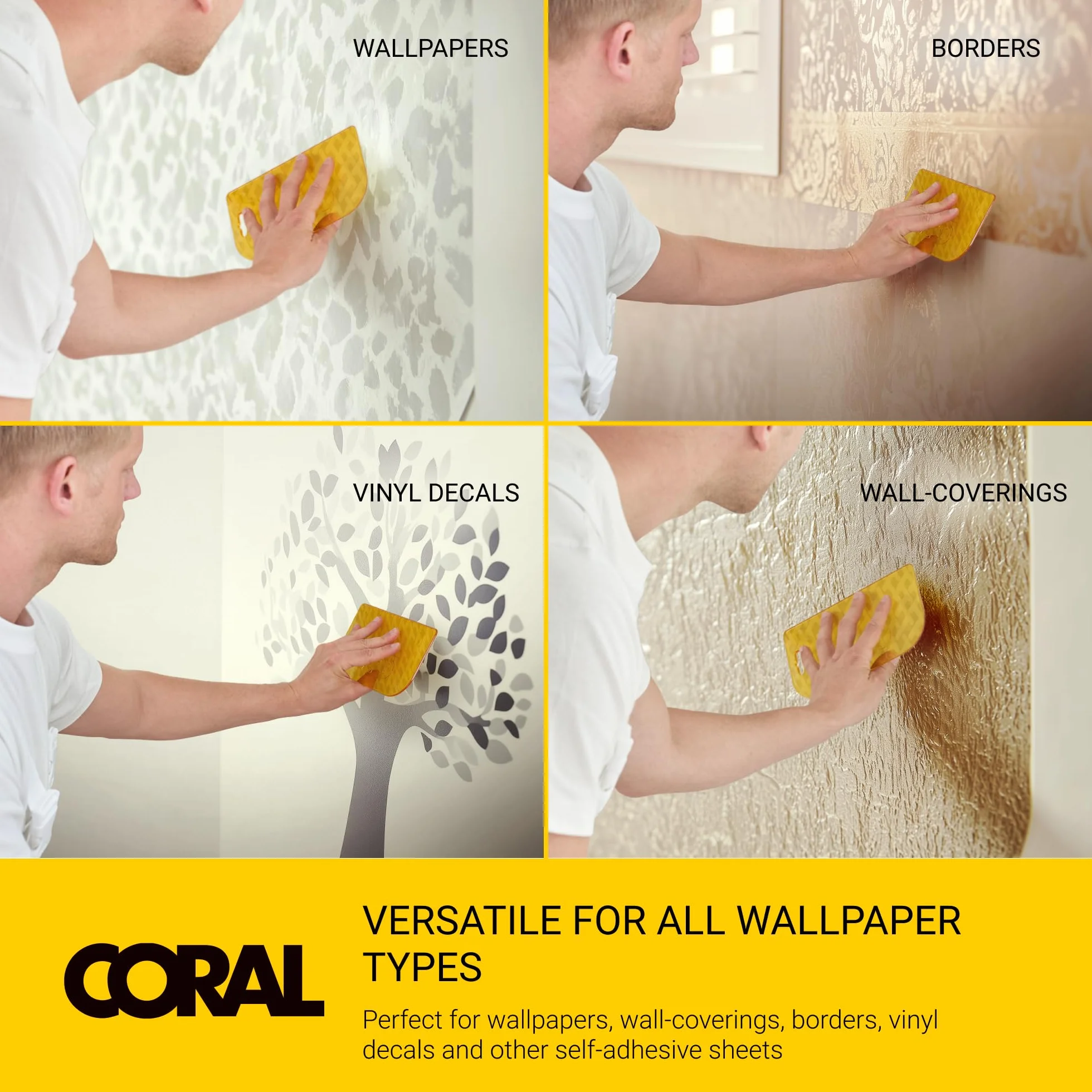 Coral 69500 Paperwiz narzędzie do tapetowania 3 w 1, oryginalny, żółty