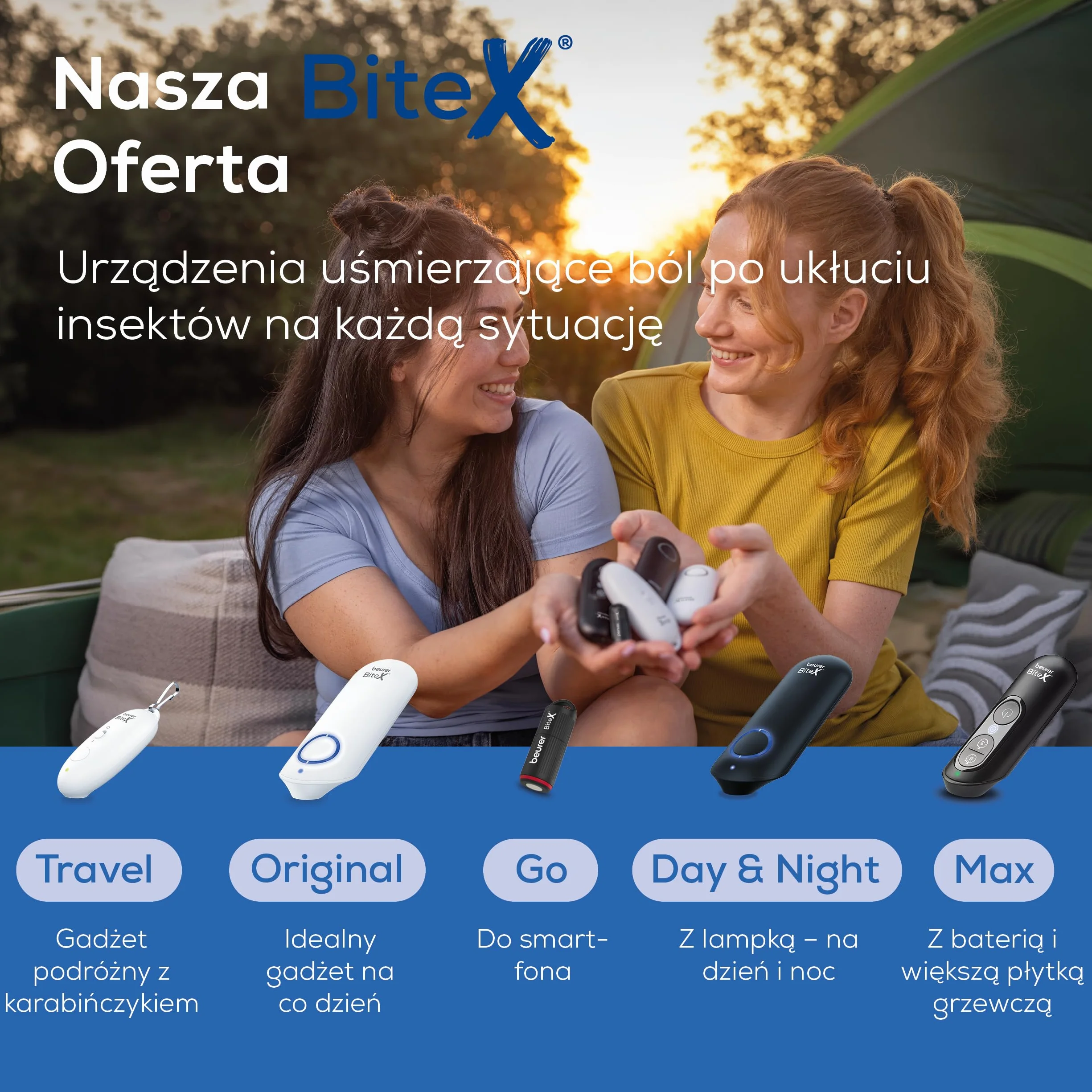 Beurer BiteX Max Deep Black termiczny sztyft na ukąszenia owadów z większą powierzchnią grzewczą