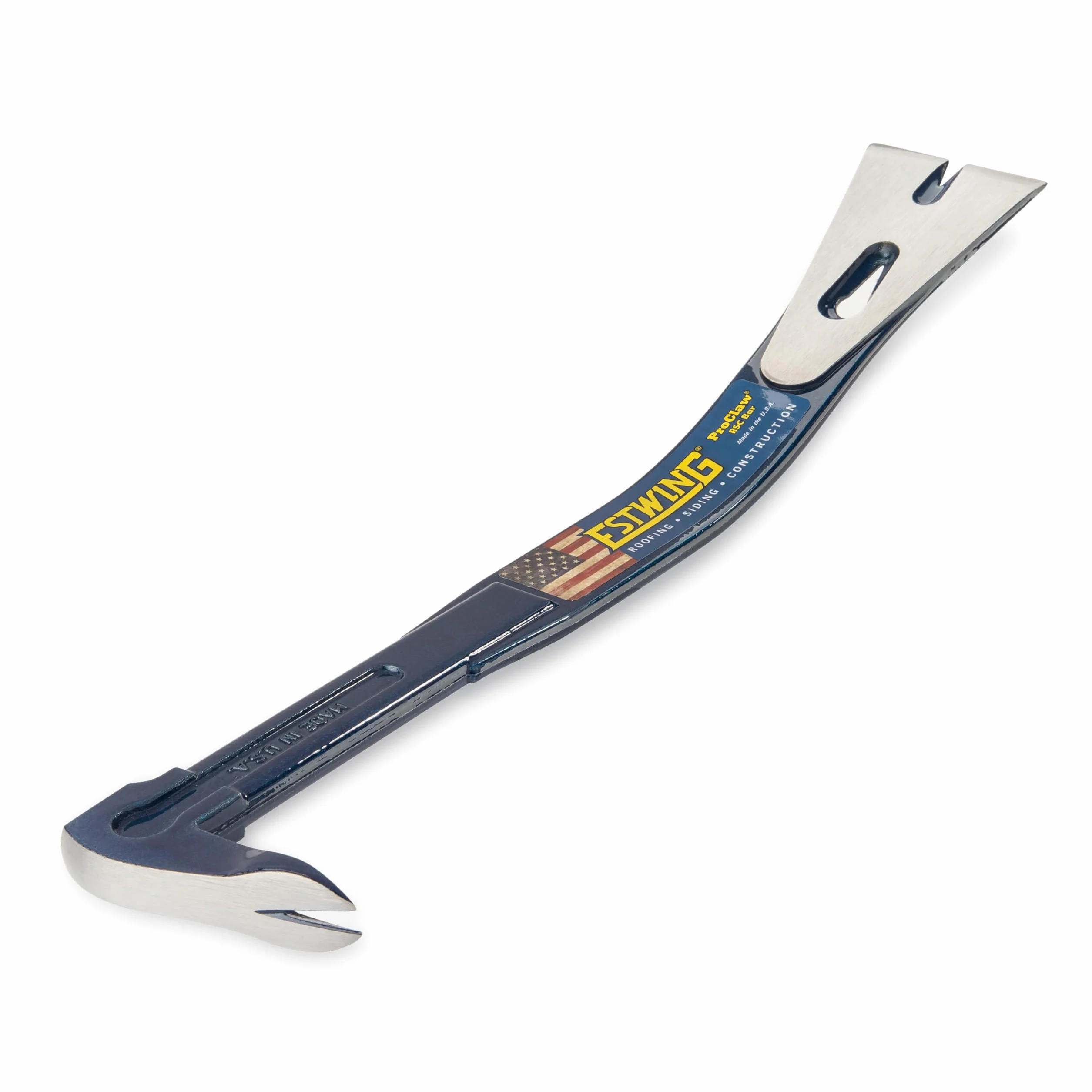 Estwing Pro-Claw Pry Bar - 40,6 cm 3 w 1 Dach/Siding/Narzędzie budowlane z wyciągaczem do paznokci i ostrzem do podważania - RSC