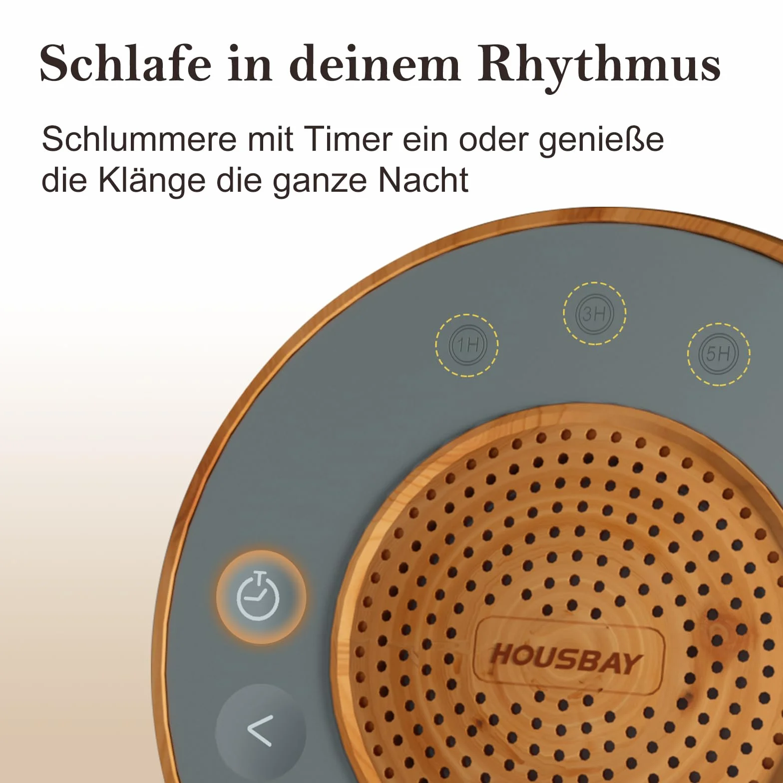 Housbay White Noise Machine 35 dźwięków natury z timerem do spania biały szum dla niemowląt i dorosłych