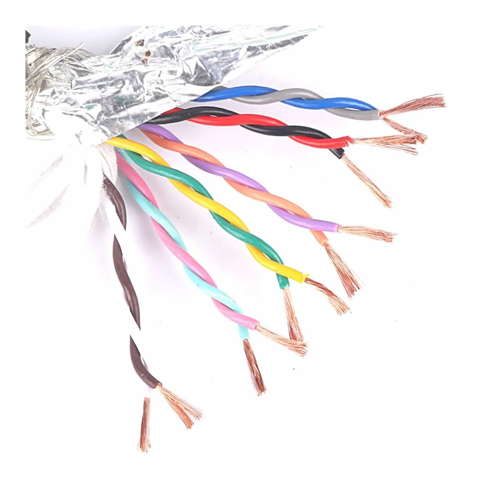 TRVVPS Twisted Pair STP kabel ekranowany | 2 do 20 rdzeni 17-26AWG izolowany przewód sterujący sygnałem kodera CNC (2 metry, 20CORES_17AWG 1MM2)