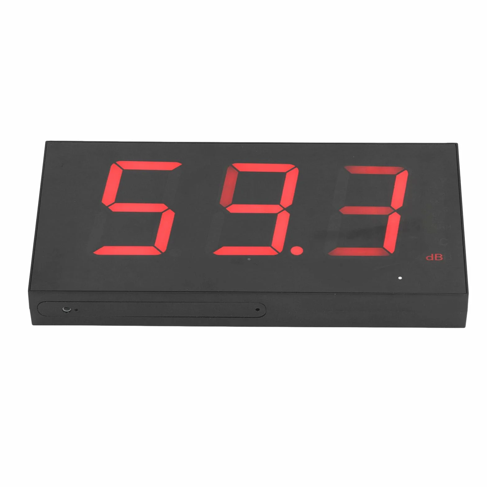 SUNGOOYUE Wiszący Miernik Decybeli, Miernik Poziomu Dźwięku do Montażu na ścianie ABS 30 do 130 DB Duży Wyświetlacz LED Zasilany Przez USB Pracy w Klasie Studio Monitorowanie Hałasu w Domu