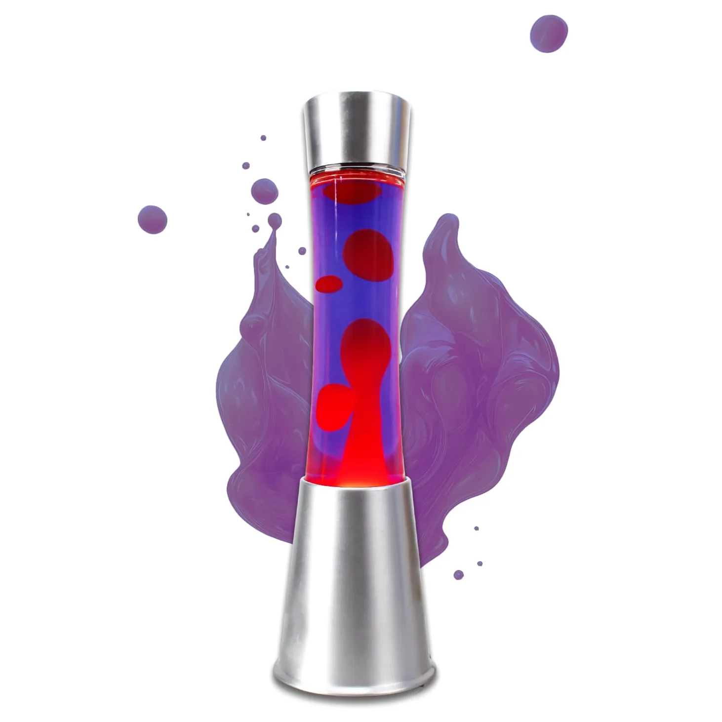 PARTY TOWN Lampa Lawowa Duża 38 cm Różowa i Fioletowa Akrylowa Idealna do Medytacji Sypialni Salonu Dekoracji Oryginalny Prezent Dla Dzieci i Dorosłych