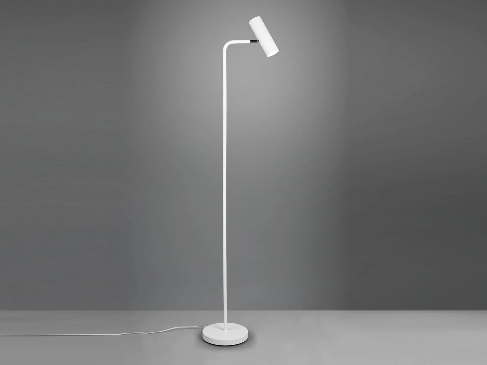 Trio-Leuchten Metalowa lampa podłogowa biała
