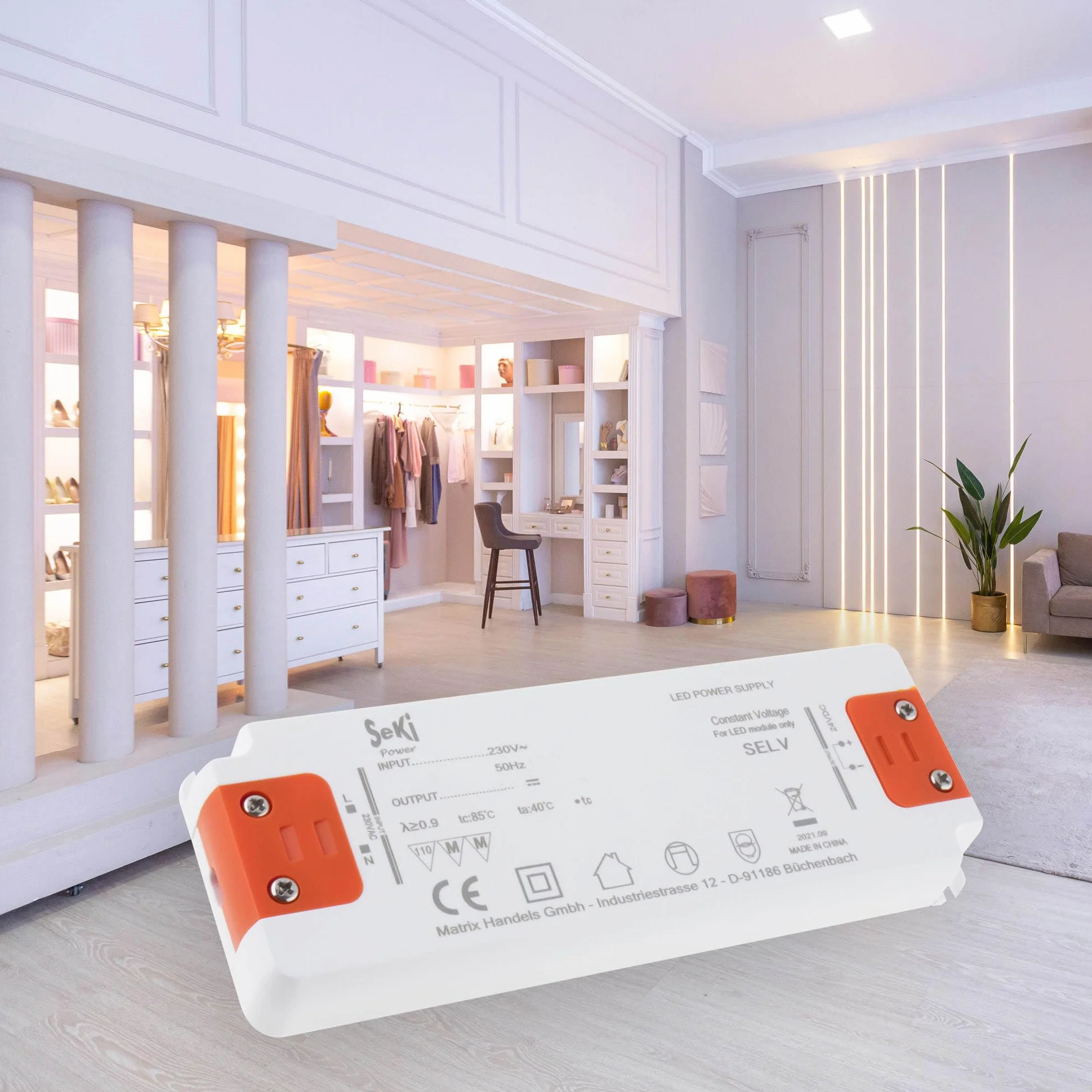 SeKi Zasilacz LED L-12-100 - 12 V - 8,33 A - 100 W; sterownik LED - transformator - zasilacz - sterownik - transformator - statecznik