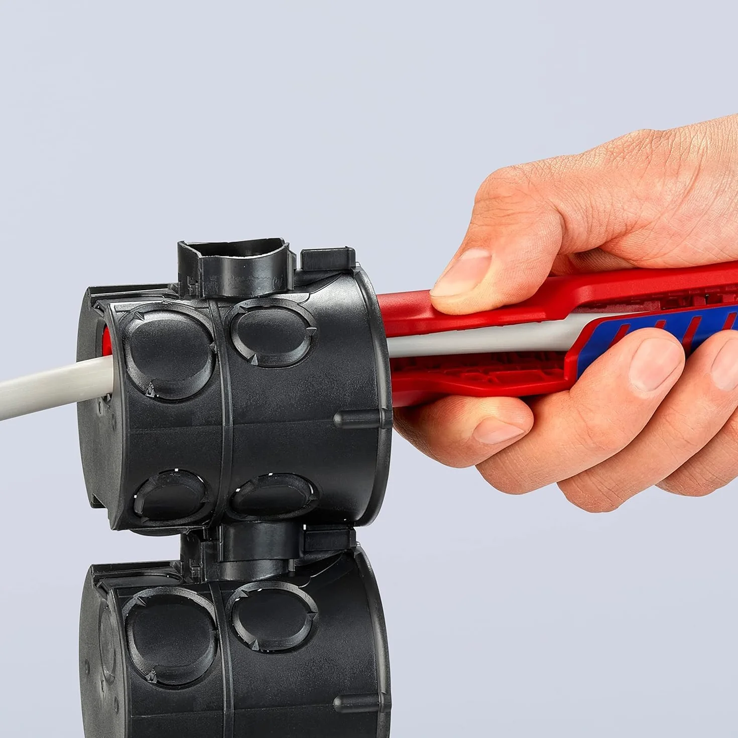 KNIPEX Przyrząd do ściągania izolacji z ogranicznikiem głębokości w blister 175 mm, 16 80 175 SB
