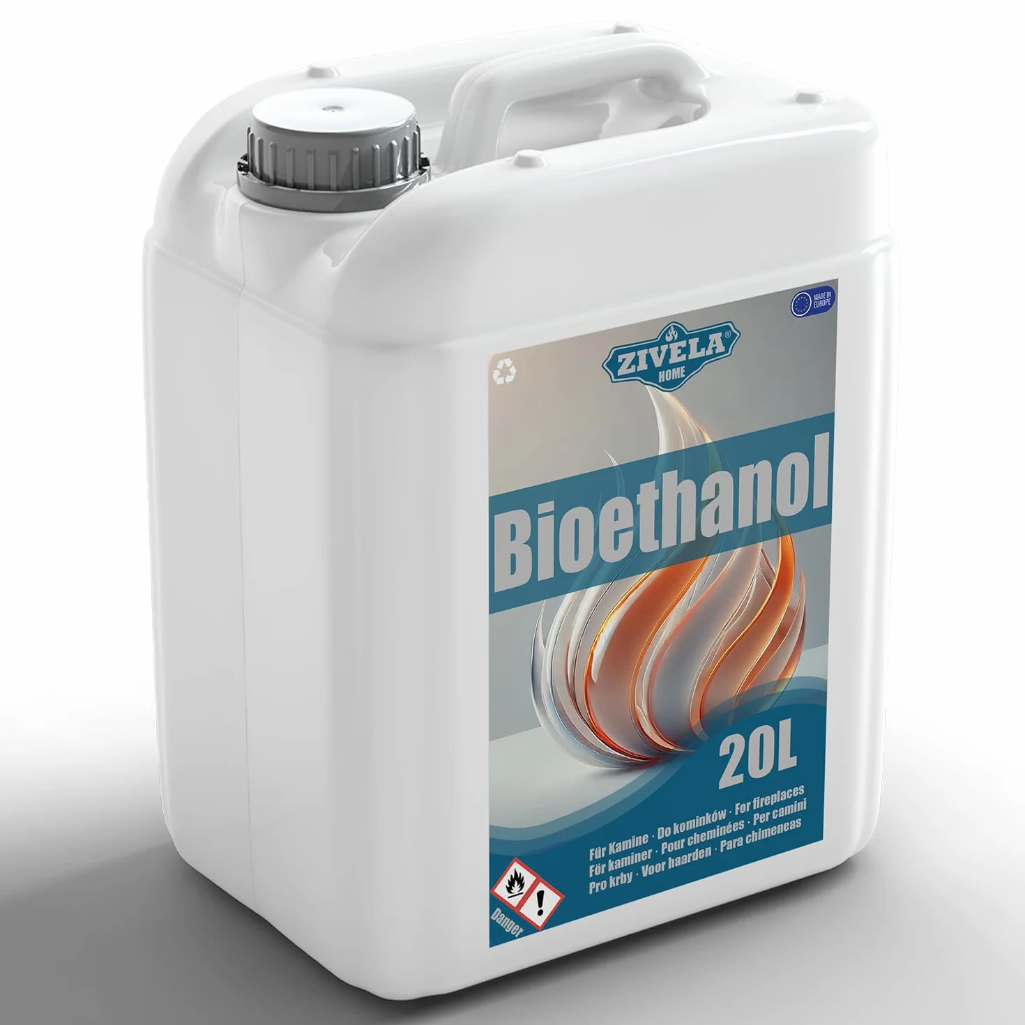 Bioetanol 96,6% 20 l | Bio-alkohol 96,6% 20 l | bioetanol do kominka, kominka stołowego, bioetanolu | bezzapachowy | czyste spalanie, bez dymu, żywy i stabilny płomień