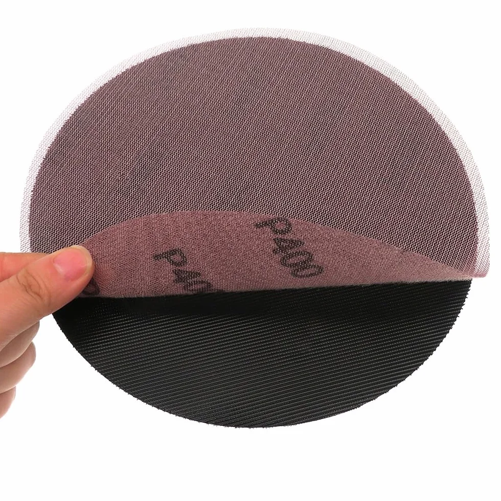 10 szt. 9-calowych, bezpyłowych tarcz ściernych z siatką - papier ścierny z haczykiem i pętelką o ziarnistości 80-600(400grit)