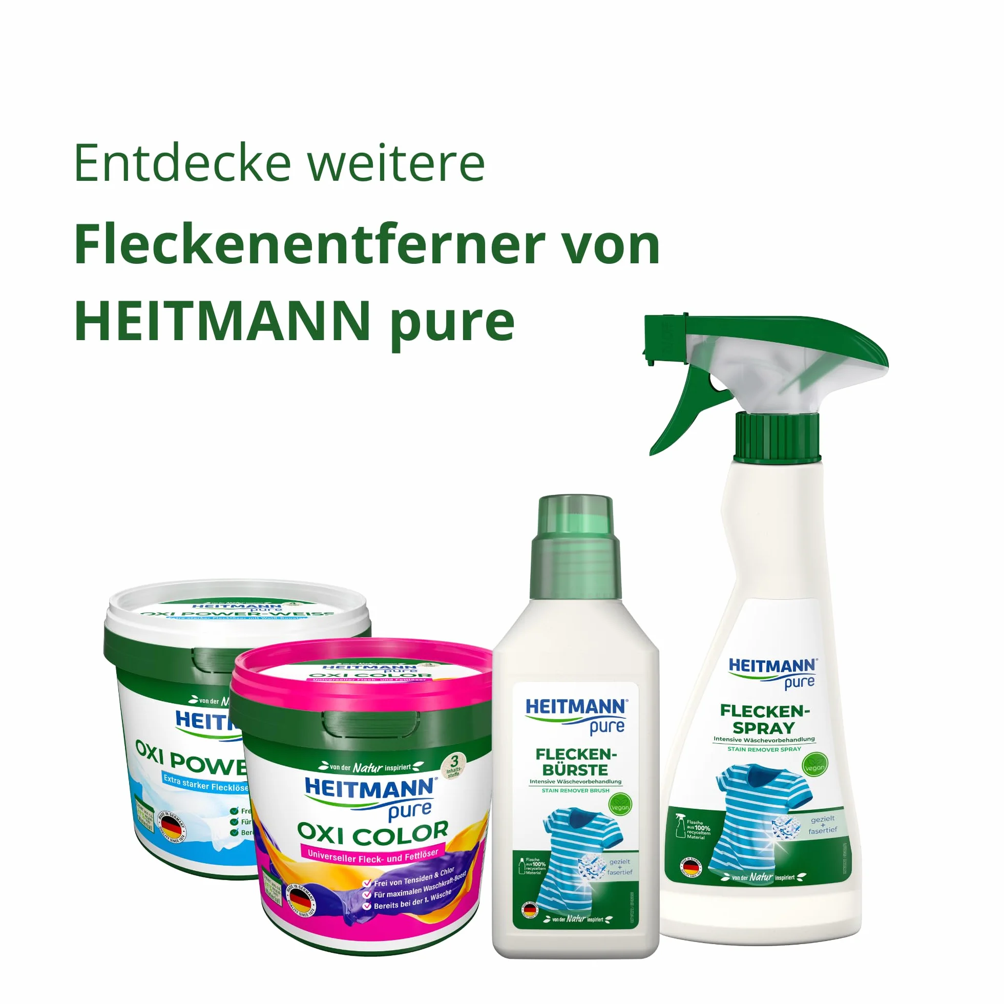 HEITMANN pure Spray na plamy, wegańska alternatywa dla mydła żółciowego, intensywna obróbka wstępna plam, 250 ml