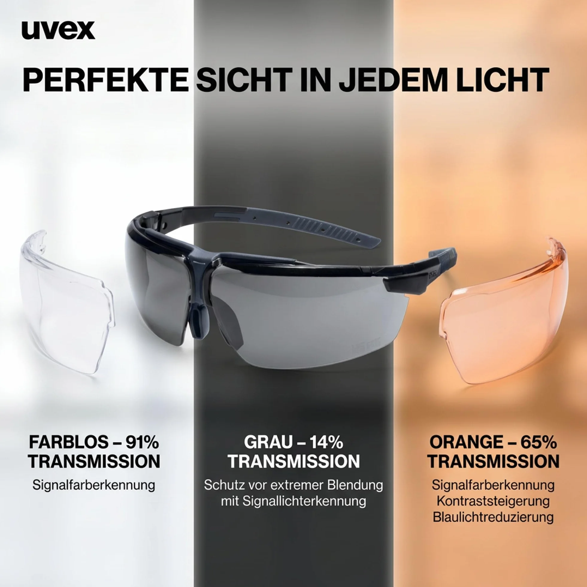 Uvex i-3 tactical zestaw okulary ochronne na polowanie odporne na uderzenia 2 wymienne szybki przyciemniane przezroczyste odporne na zaparowanie