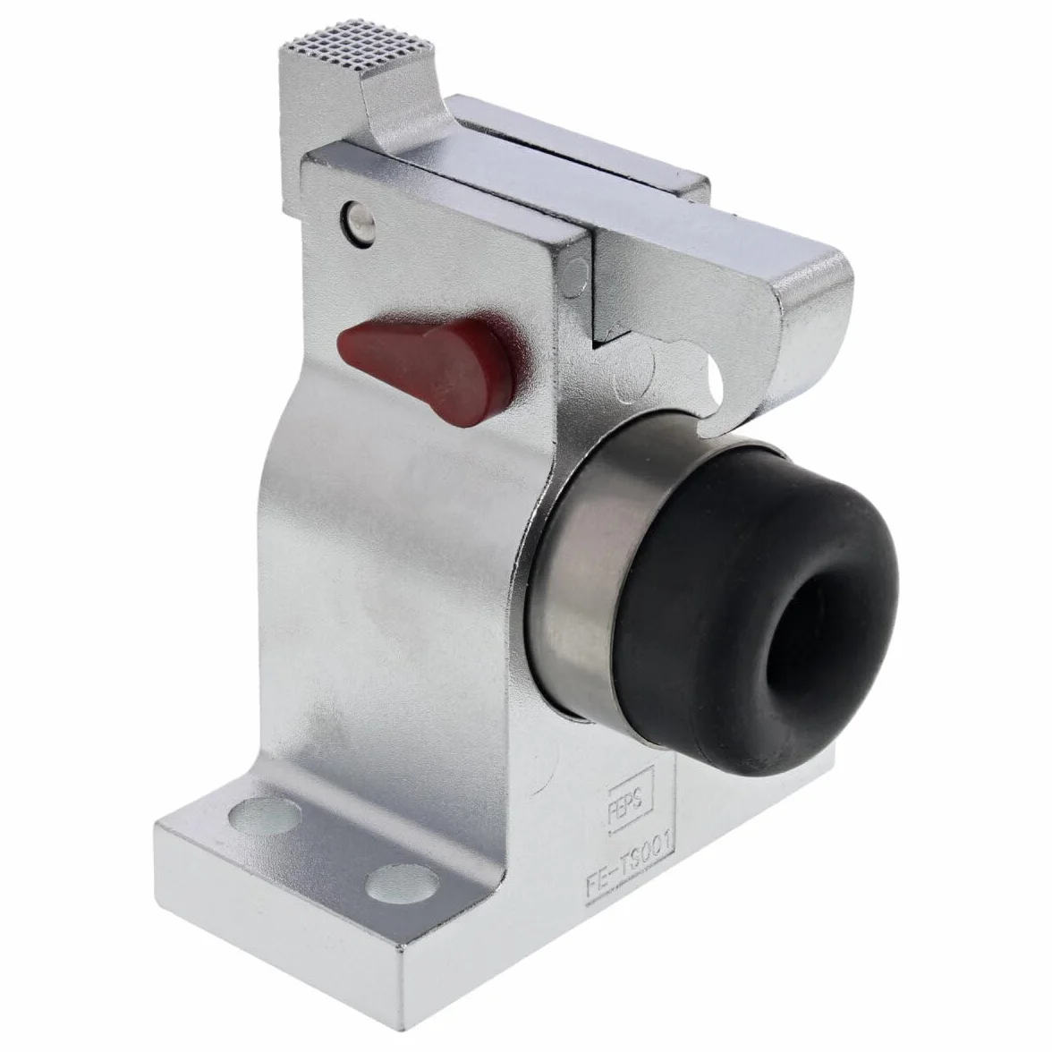 Stoper do drzwi z litego aluminium FE-TS001 srebrny z hakiem zbierającym