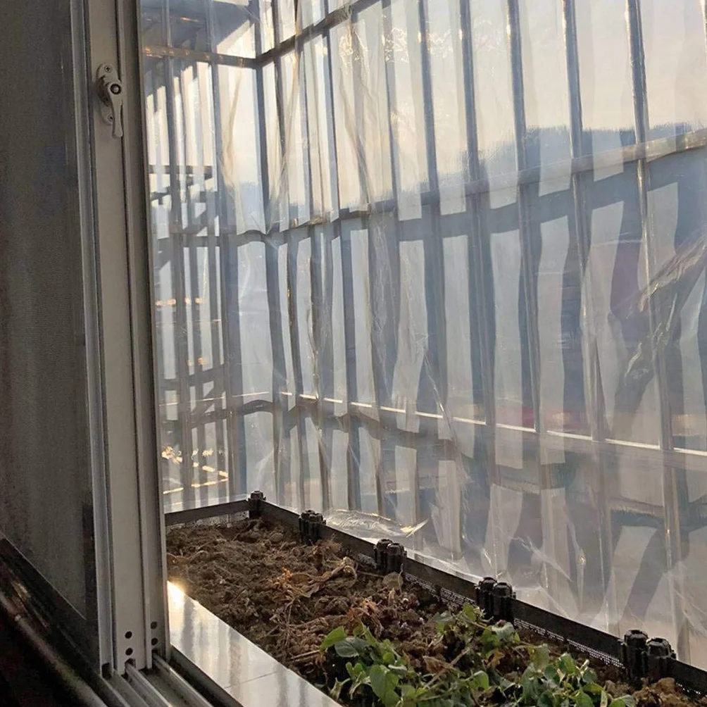 Wodoszczelna, wiatroszczelna, przezroczysta plandeka z tworzywa sztucznego PE, pyłoszczelna, odporna na zimno, wysokie temperatury, idealna do szklarni, 3 x 1,5 m
