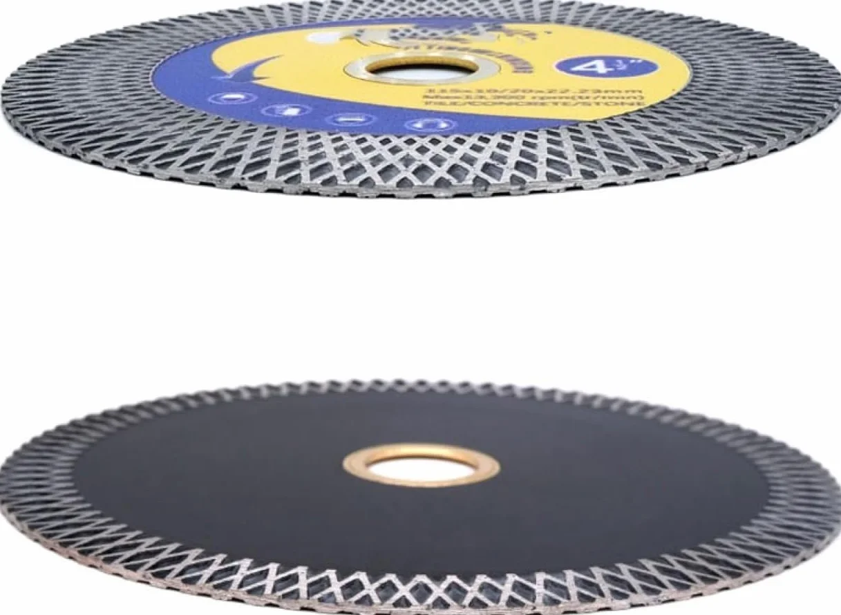 Diamentowe tarcze tnące do szlifierki kątowej， 1 sztuka 4,5" 115mm Diamentowa tarcza tnąca do płytek Porcelana Ceramiczna diamentowa tarcza szlifierska Cięcie piłą na sucho Mokro do marmuru, 2 sztuki(
