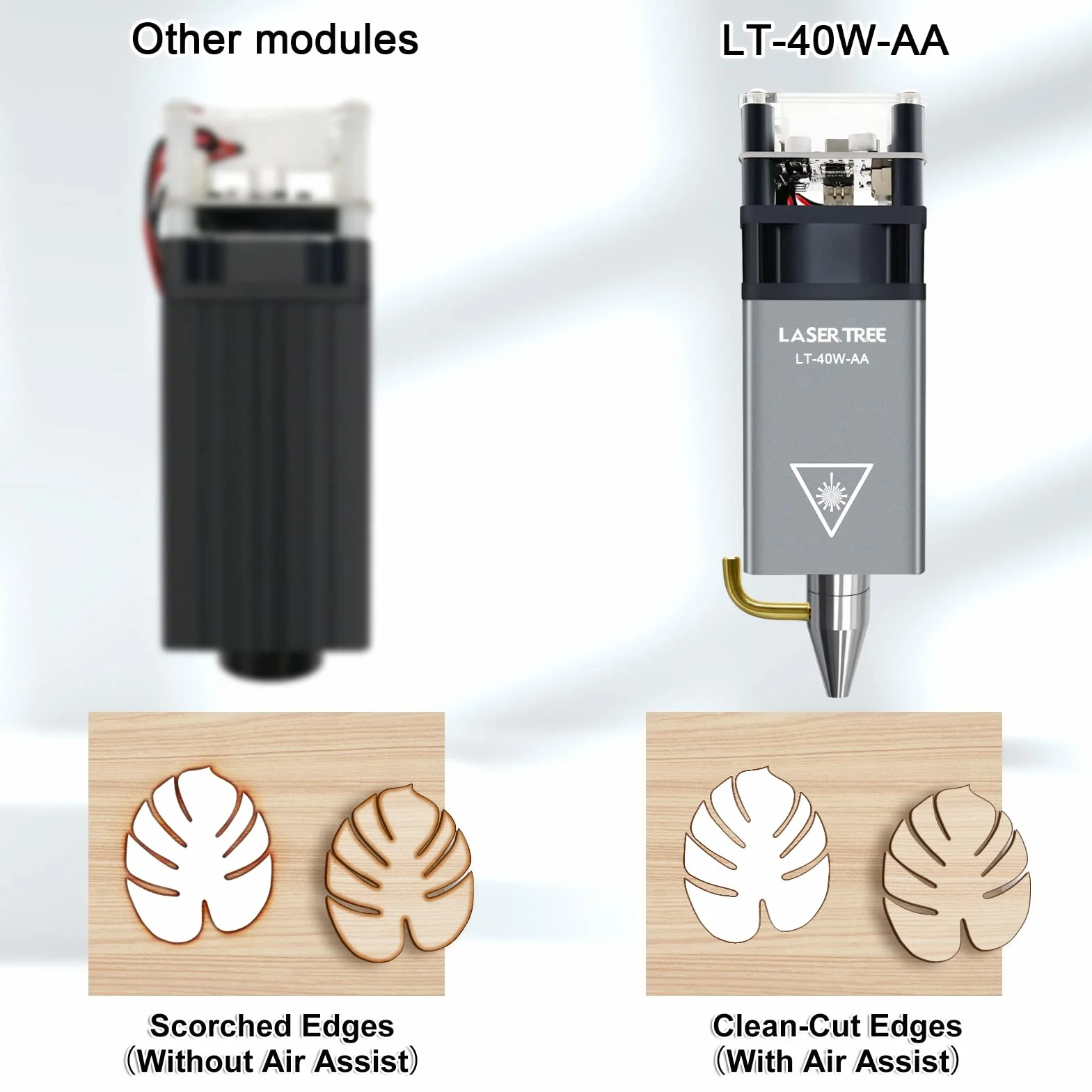 Moduł laserowy LASER TREE 40 W, 45 mm, Fixed Focus Balance Graweranie i głowica tnąca 450 nm