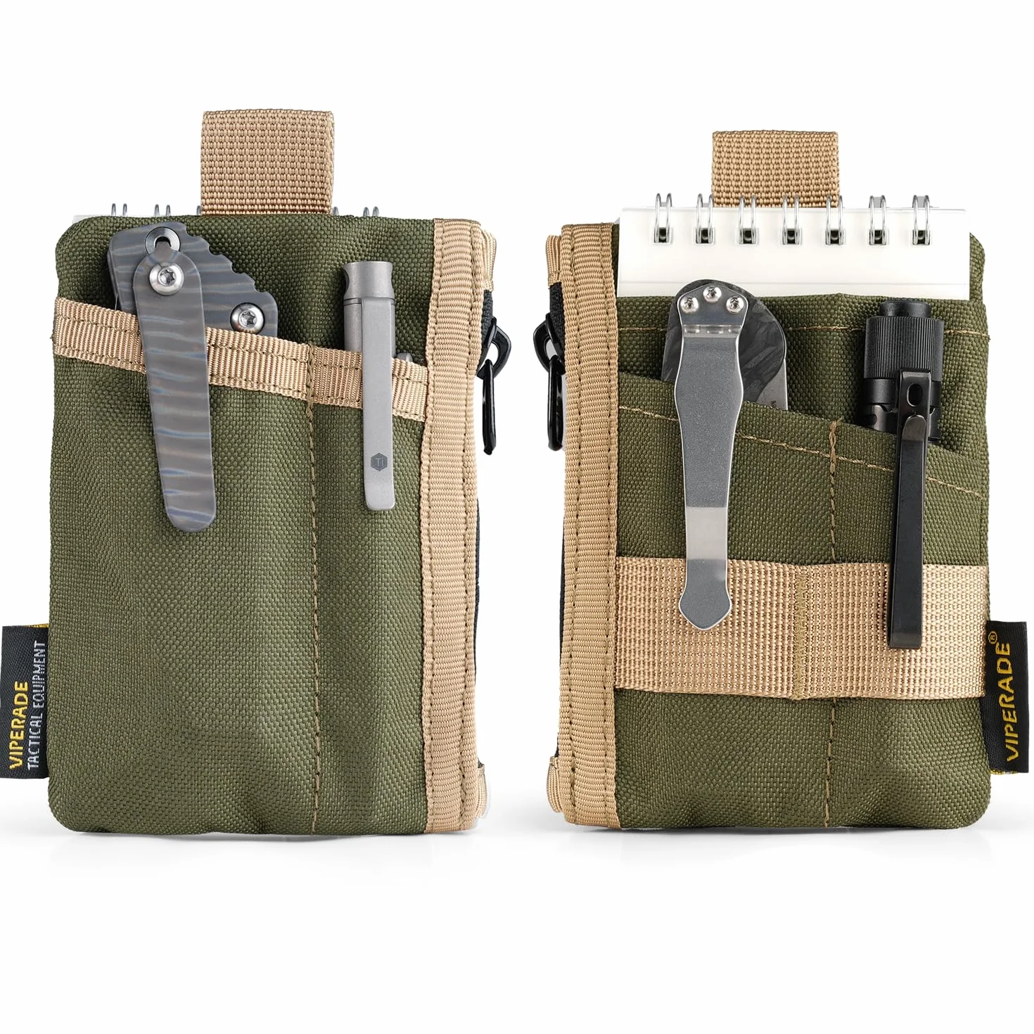 VIPERADE VE28 woreczek EDC 6 w 1, kompaktowy organizer kieszonkowy EDC 500D, torba do przechowywania narzędzi Molle, mała portmonetka / uchwyt na karty / kieszeń na szwajcarski nóż wojskowy