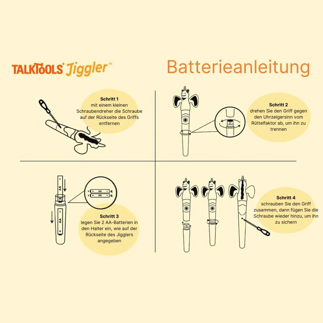 Talktools urządzenie do masażu Jiggler u 4 różnych zwierząt – żaba, leniwiec, jednorożec lub smok – zmniejsza napięcie mięśni szczęki, zwiększa percepcję sensoryczną (żółw)
