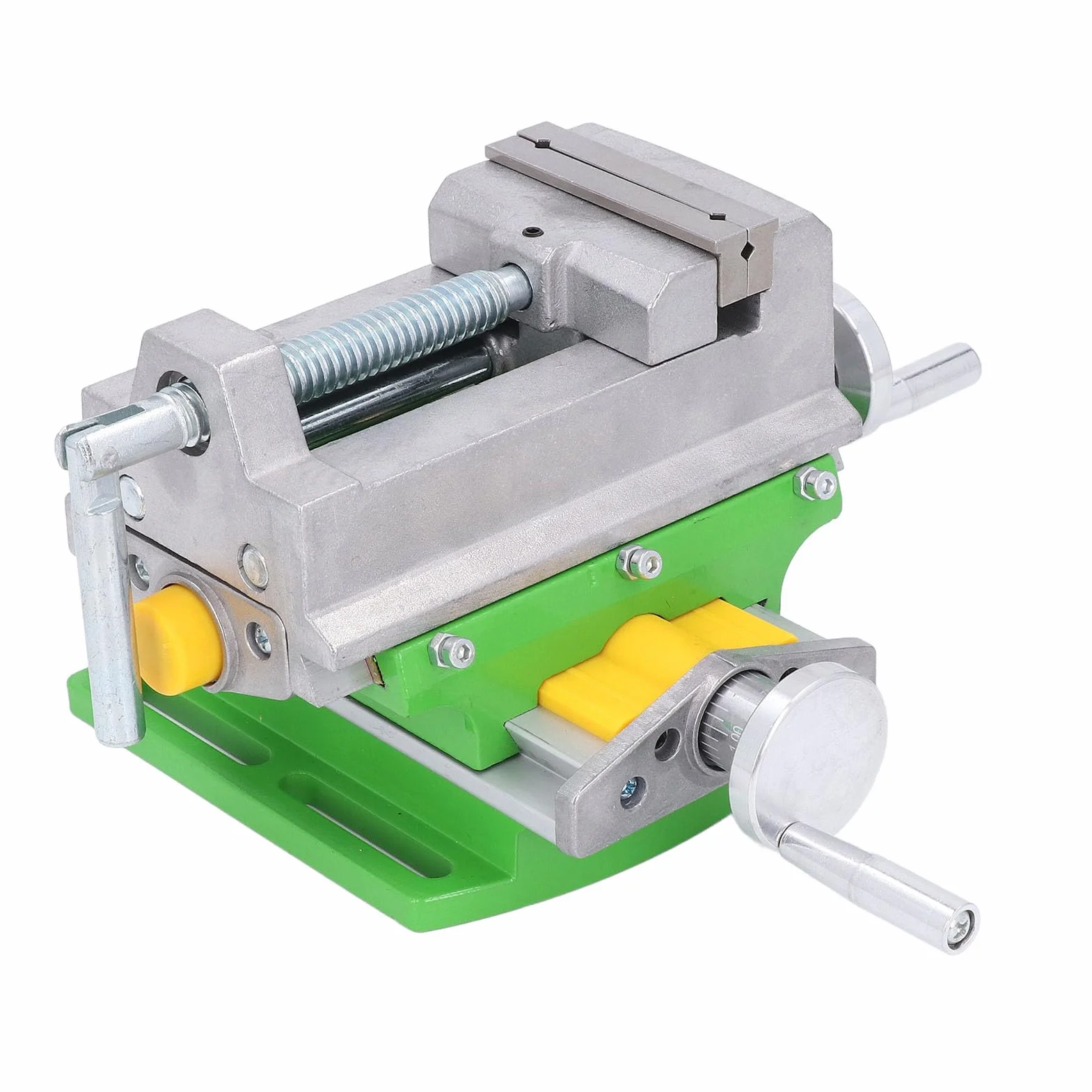 Imadło do wiertarki krzyżowej, wytrzymałe, dwukierunkowe imadło ze stali stopowej X Y, zakres mocowania 0,80 mm, poszerzone podniesione szczęki, do wiertarek i frezarek