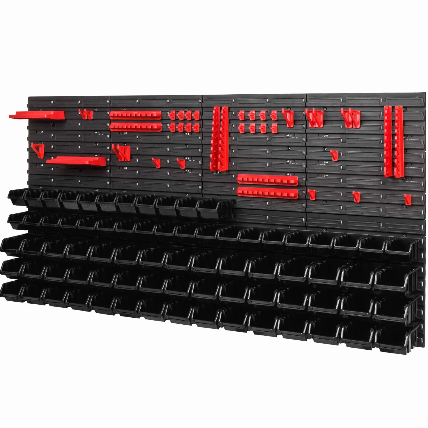 Tablica narzędziowa ścianka warsztatowa - 1544 x 780 mm - Organizer ścienny 75 kuwet 38 uchwytów do garażu warsztatu