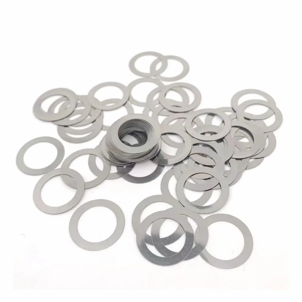 Podkładki 10/50pcs M2 M4 M4 M5 M6 M7 M8 M9 M12 M13 M14 M15 M16 M40 Sieźnia podkładka ze stali nierdzewnej Stal nierdzewna Płaska płaska uszczelka Ultracienka 0,1/0,2/0,3/0,5 mm podkładki mocujące (roz