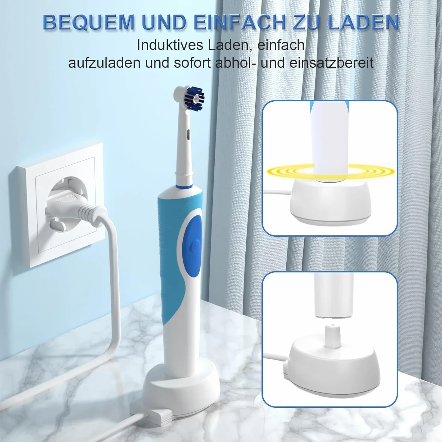 Ładowarka zamienna do Braun Oral-B elektryczna szczoteczka do zębów 3757, stacja ładująca do Oral B Toothbrush Genius Pro Smart, przenośna ładowarka, IP67, wodoszczelny kabel do ładowania, USB