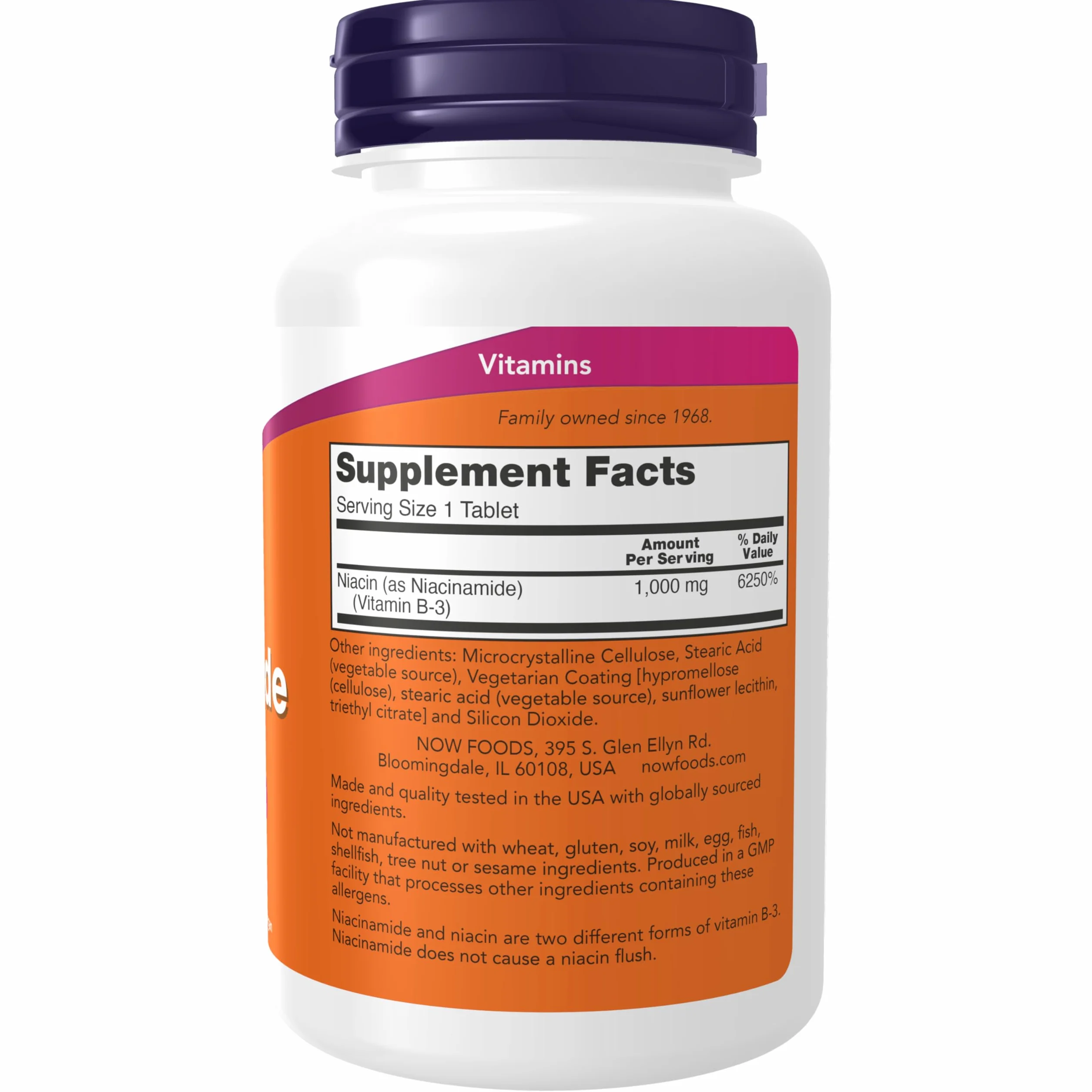 NOW Foods Niacinamide, 1000mg - 90 tablets