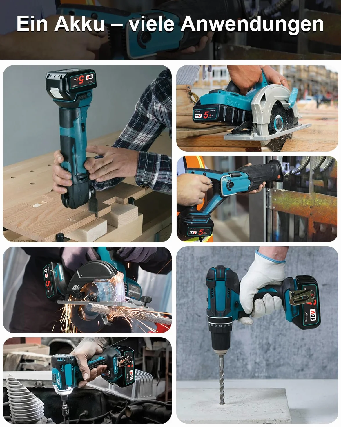 Makita 18 V zamienny akumulator Waitley 5500 mAh BL1850 BL1860B BL1840 BL1830 BL1820B BL1815