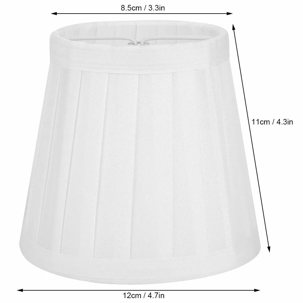 Biały nowoczesny abażur E14 Clip on Fabric klosz żyrandola ścienny wiszący dekoracja wnętrz