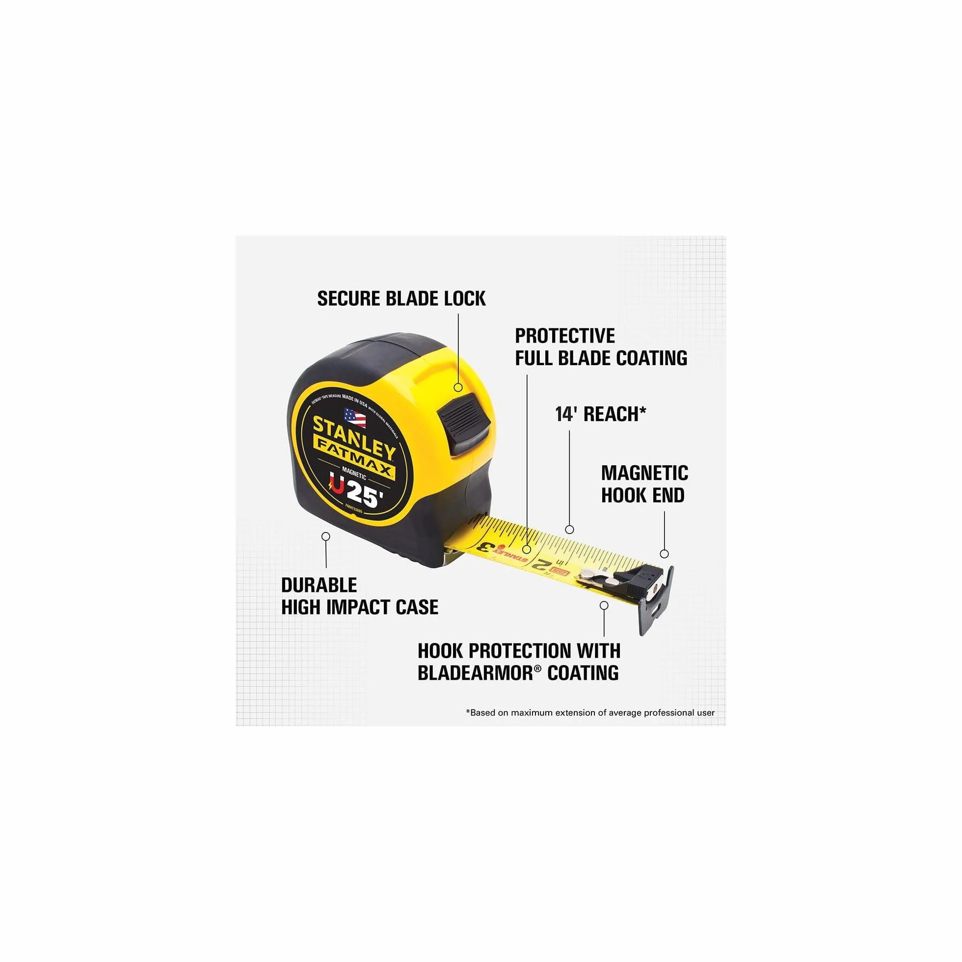 Stanley FMHT33865S FATMAX taśma magnetyczna 7,6 m, 1 sztuka